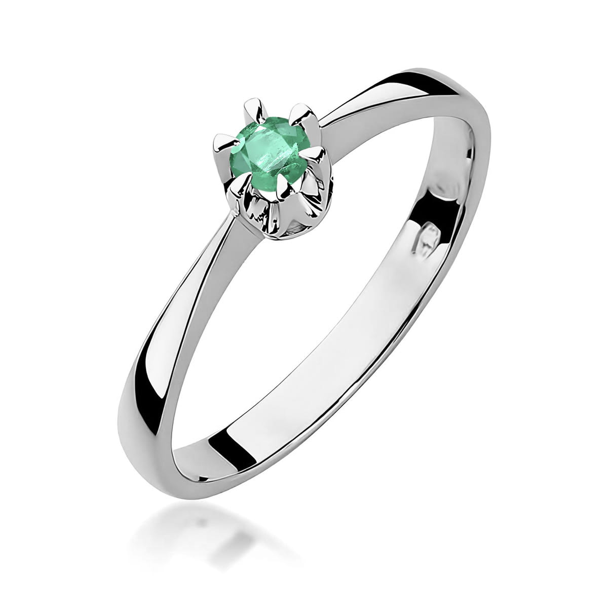 Inel Aur 14K W111 Smarald 0.15ct