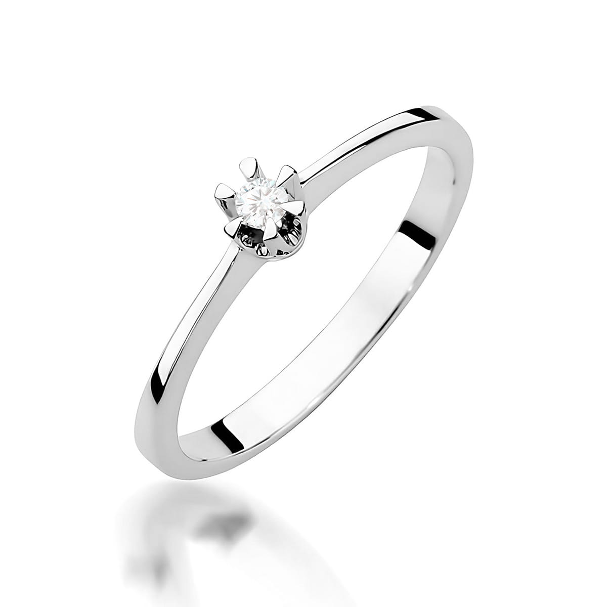 Inel Aur 9K cu Diamant Natural 0.04 ct