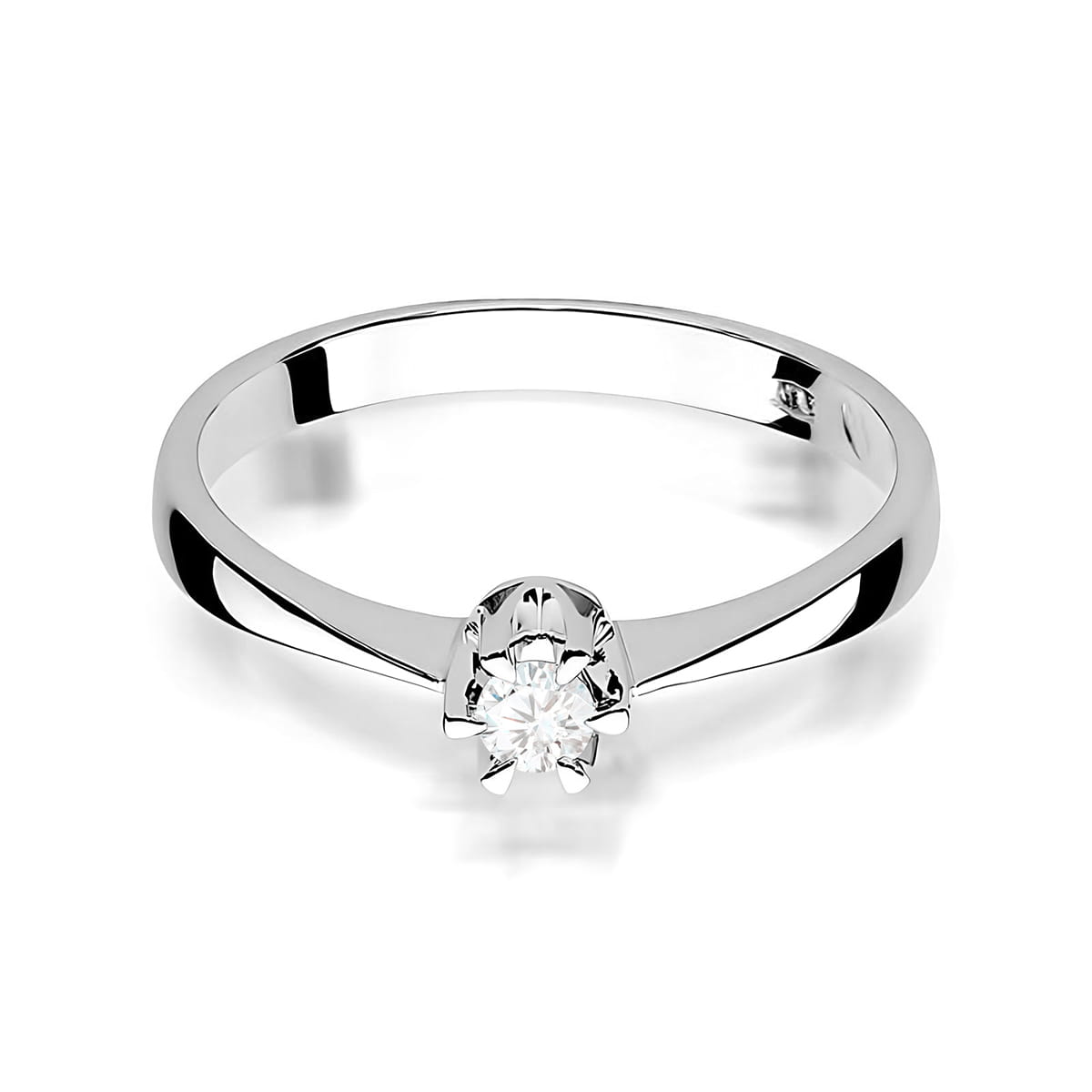 Inel Aur 9K cu Diamant Natural 0.12 ct