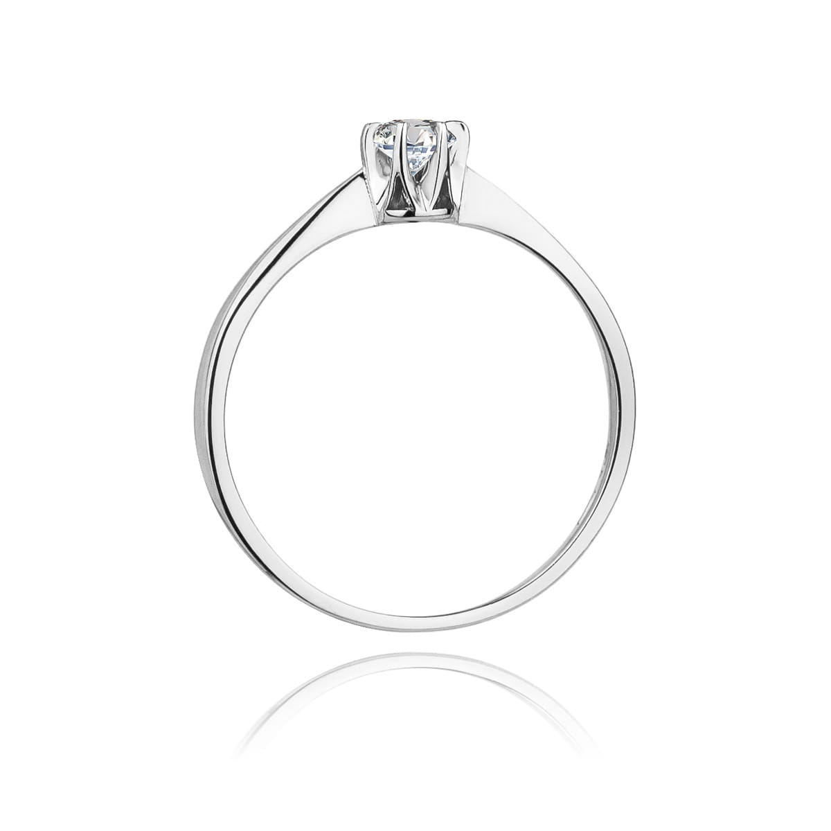 Inel Aur 9K cu Diamant Natural 0.12 ct
