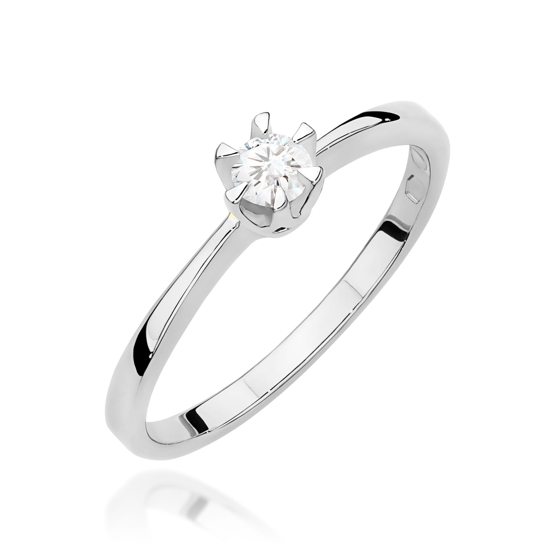 Inel Aur 9K cu Diamant Natural 0.15 ct