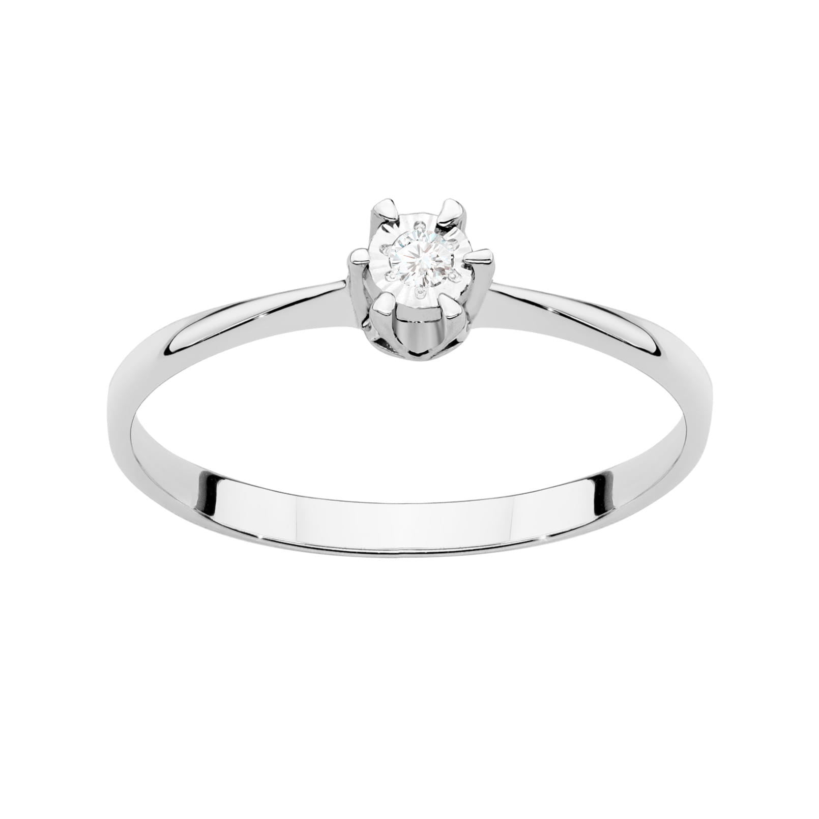 Inel Aur 9K cu Diamant Natural 0.03 ct
