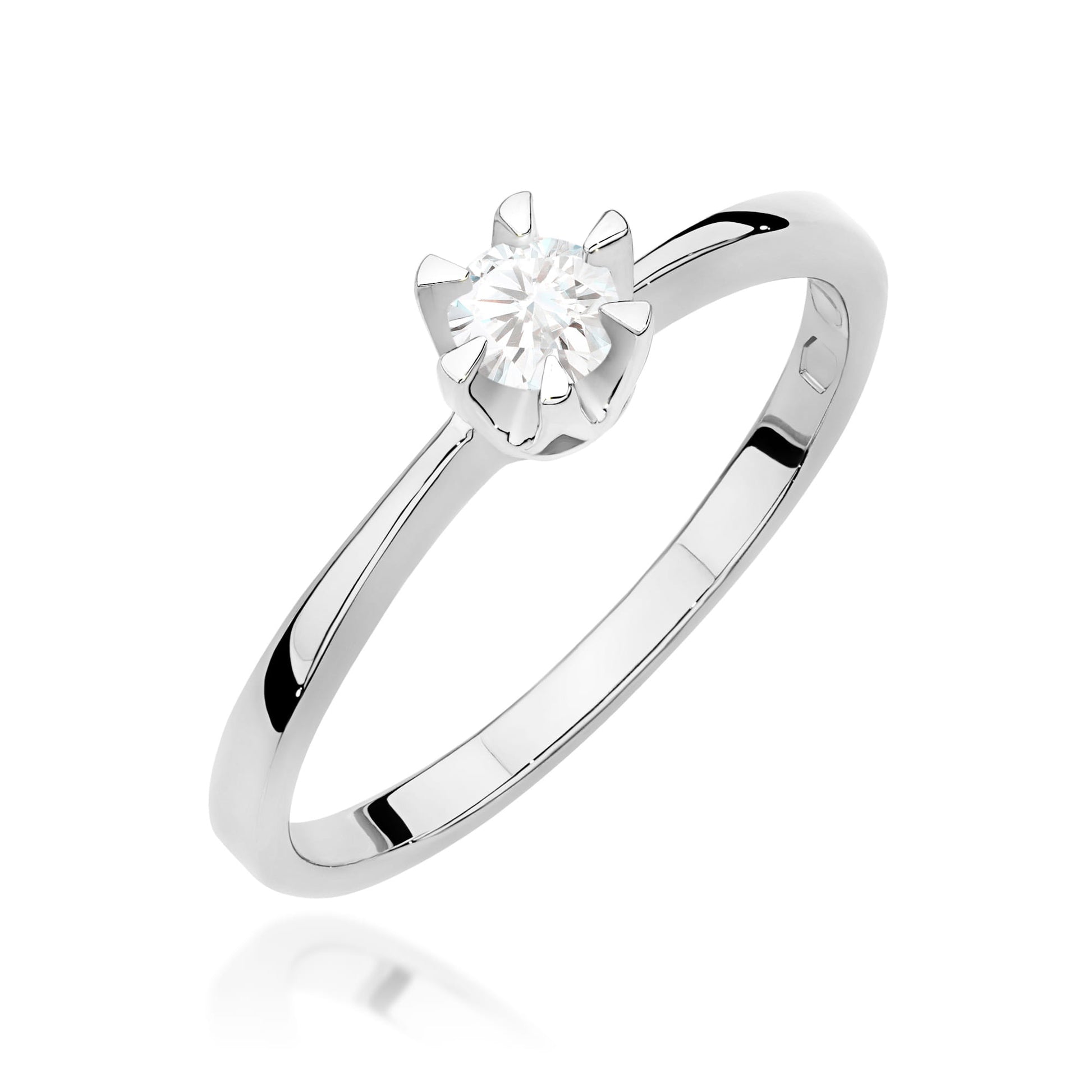 Inel Aur 9K cu Diamant Natural 0.20 ct