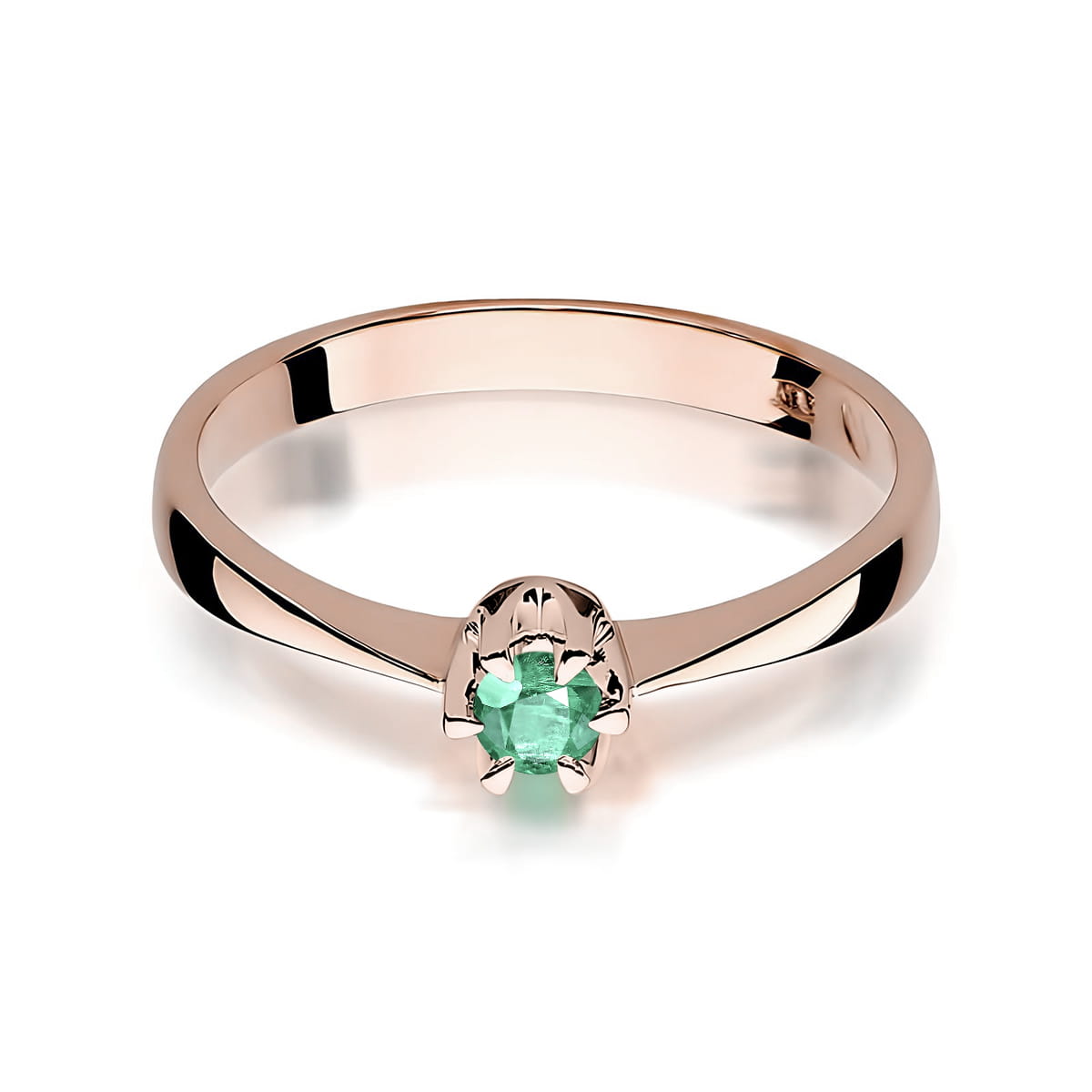Inel Aur 14K W111 Smarald 0.15ct