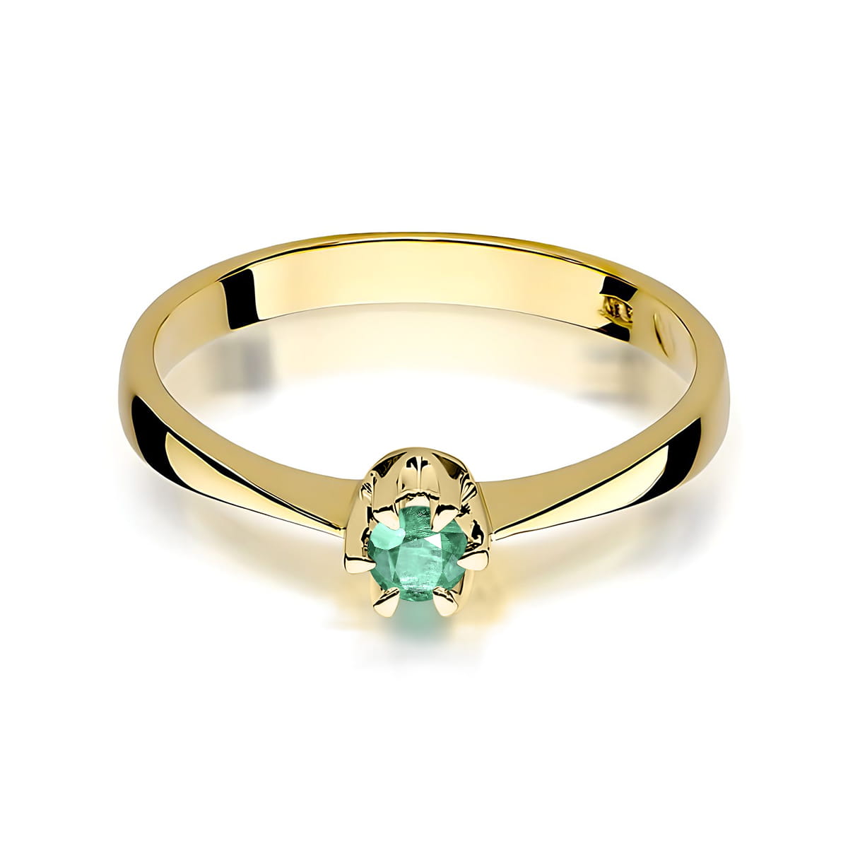 Inel Aur 14K W111 Smarald 0.15ct