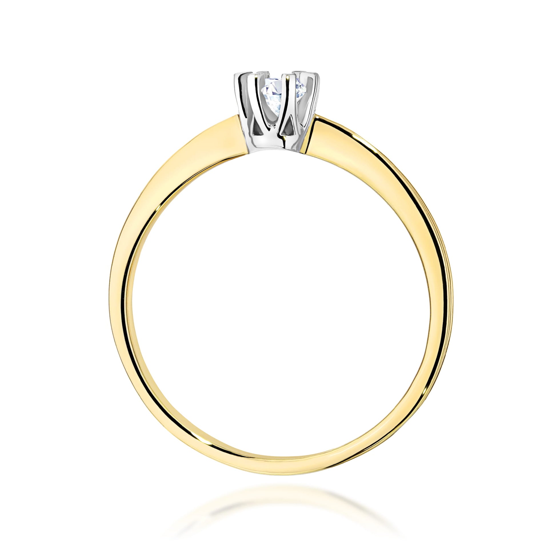 Inel Aur 9K cu Diamant Natural 0.15 ct