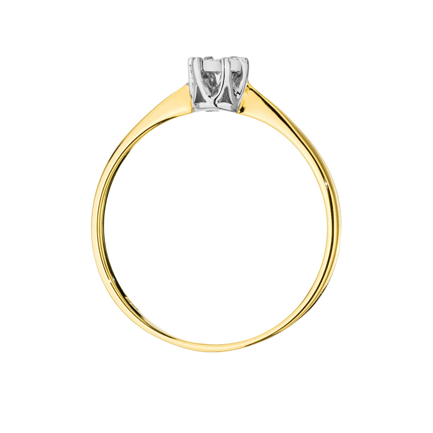 Inel Aur 9K cu Diamant Natural 0.03 ct