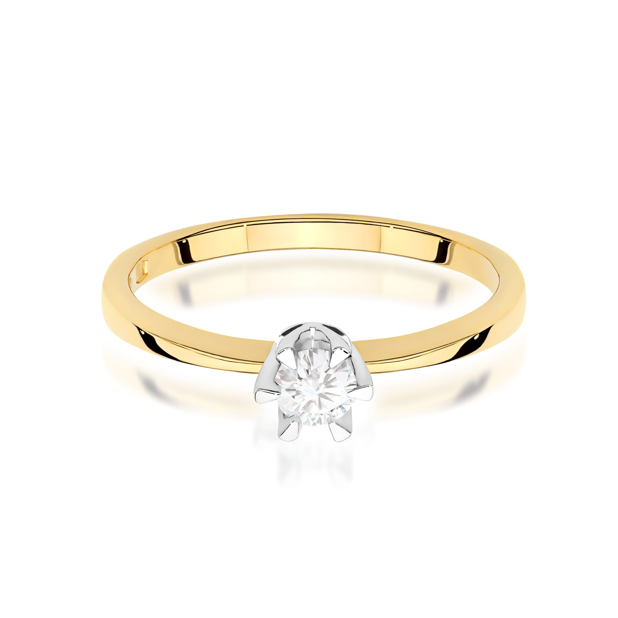 Inel Aur 9K cu Diamant Natural 0.20 ct