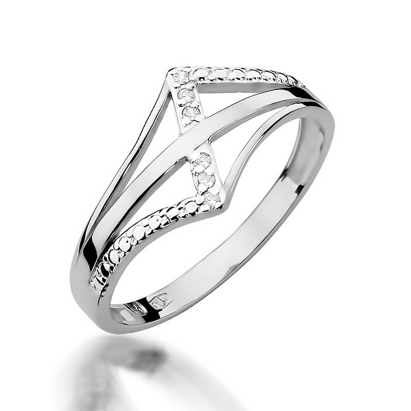 Inel Aur 9K cu Diamante Naturale 0.03 ct
