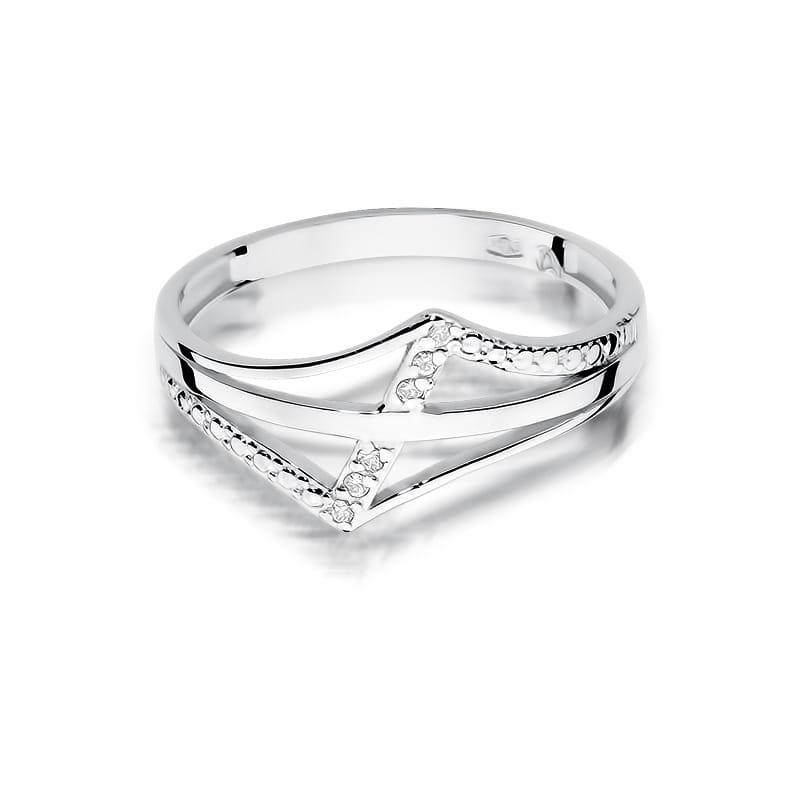 Inel Aur 9K cu Diamante Naturale 0.03 ct