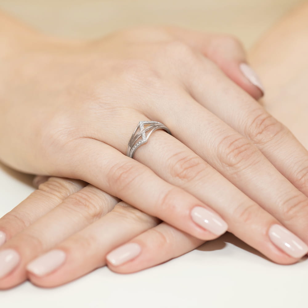 Inel Aur 9K cu Diamante Naturale 0.03 ct