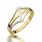 Inel Aur 9K cu Diamante Naturale 0.03 ct