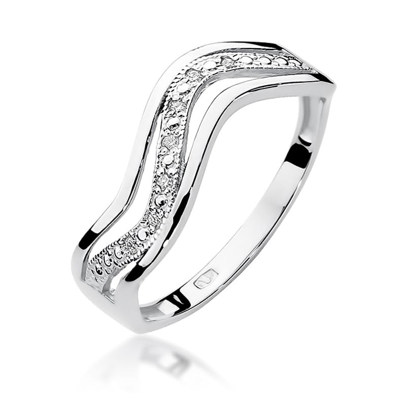 Inel Aur 9K cu Diamante Naturale 0.06 ct