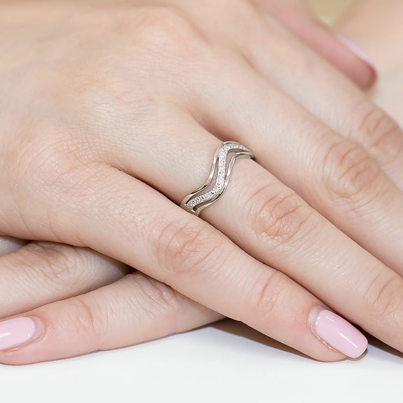 Inel Aur 9K cu Diamante Naturale 0.06 ct