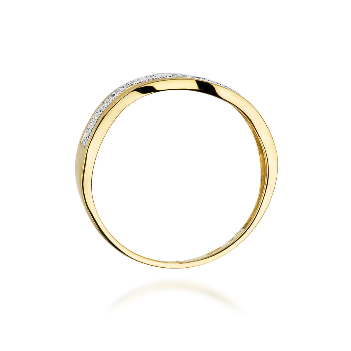 Inel Aur 9K cu Diamante Naturale 0.06 ct