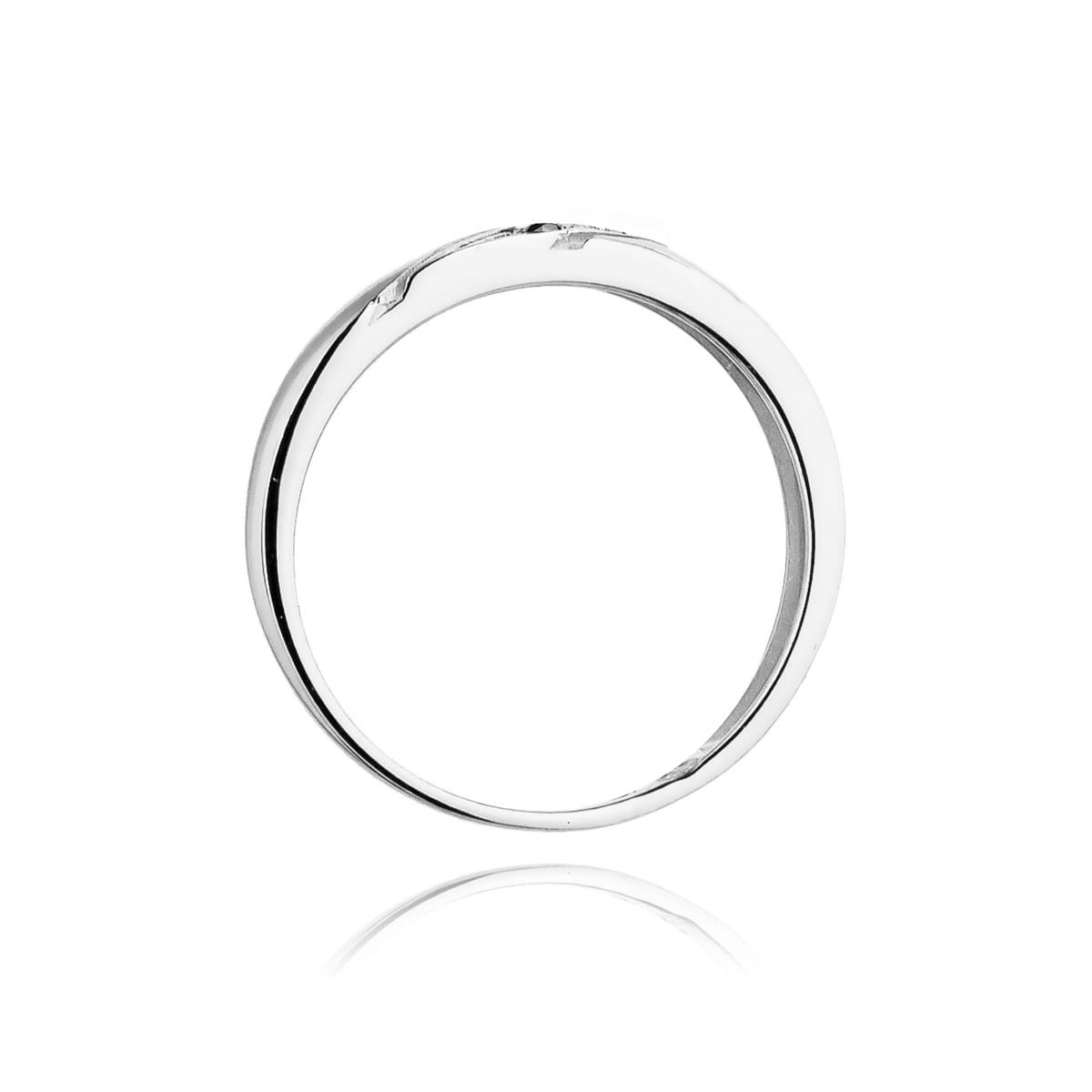 Inel Aur 9K cu Diamante Naturale Negre 0.01 ct