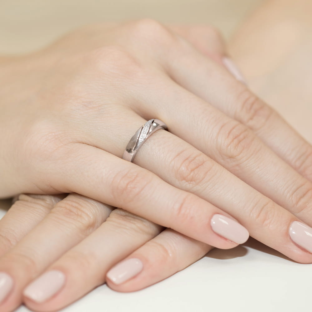 Inel Aur 9K cu Diamante Naturale 0.02 ct
