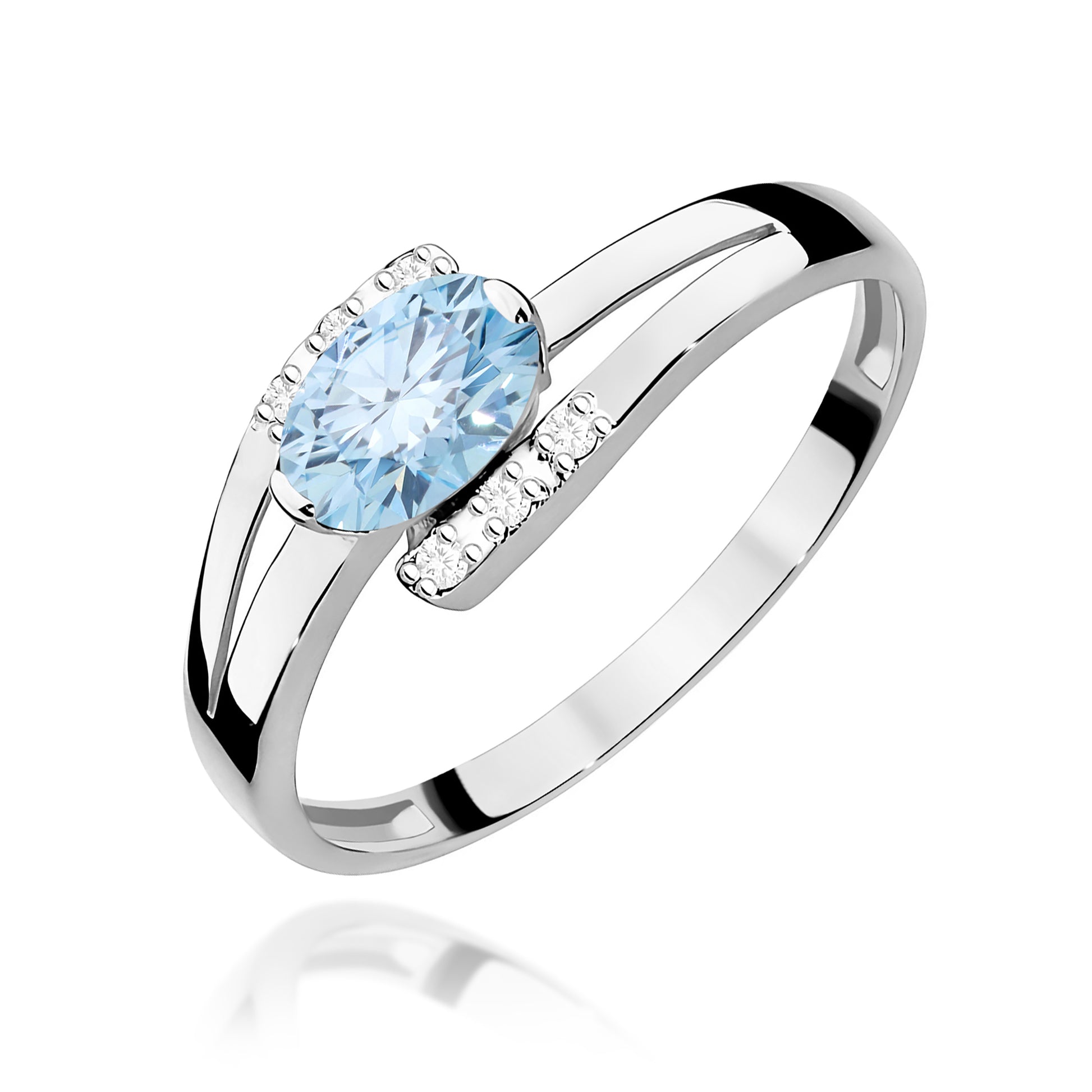 Inel Aur 14K cu Diamante de Laborator 0.55 ct