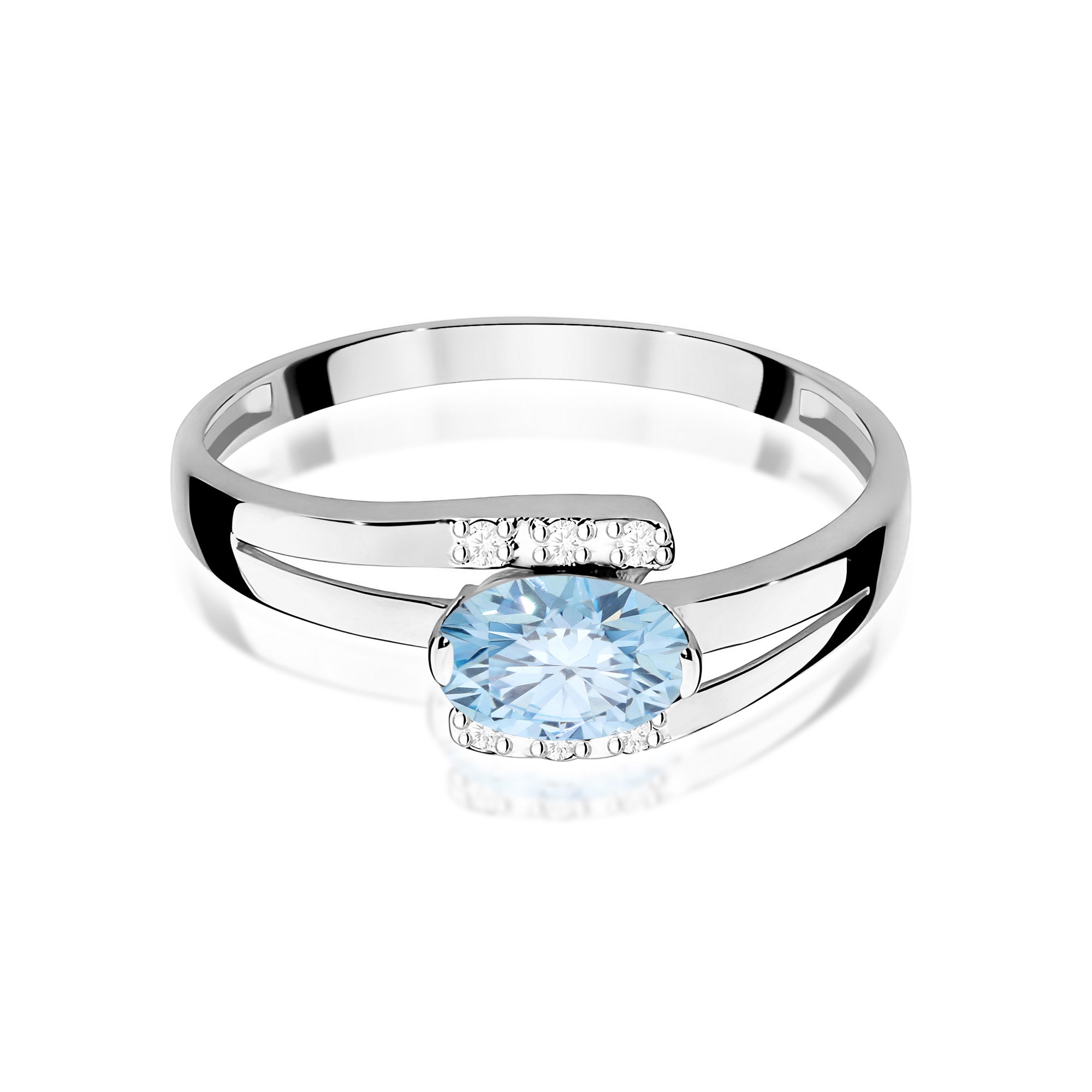Inel Aur 14K cu Diamante de Laborator 0.55 ct