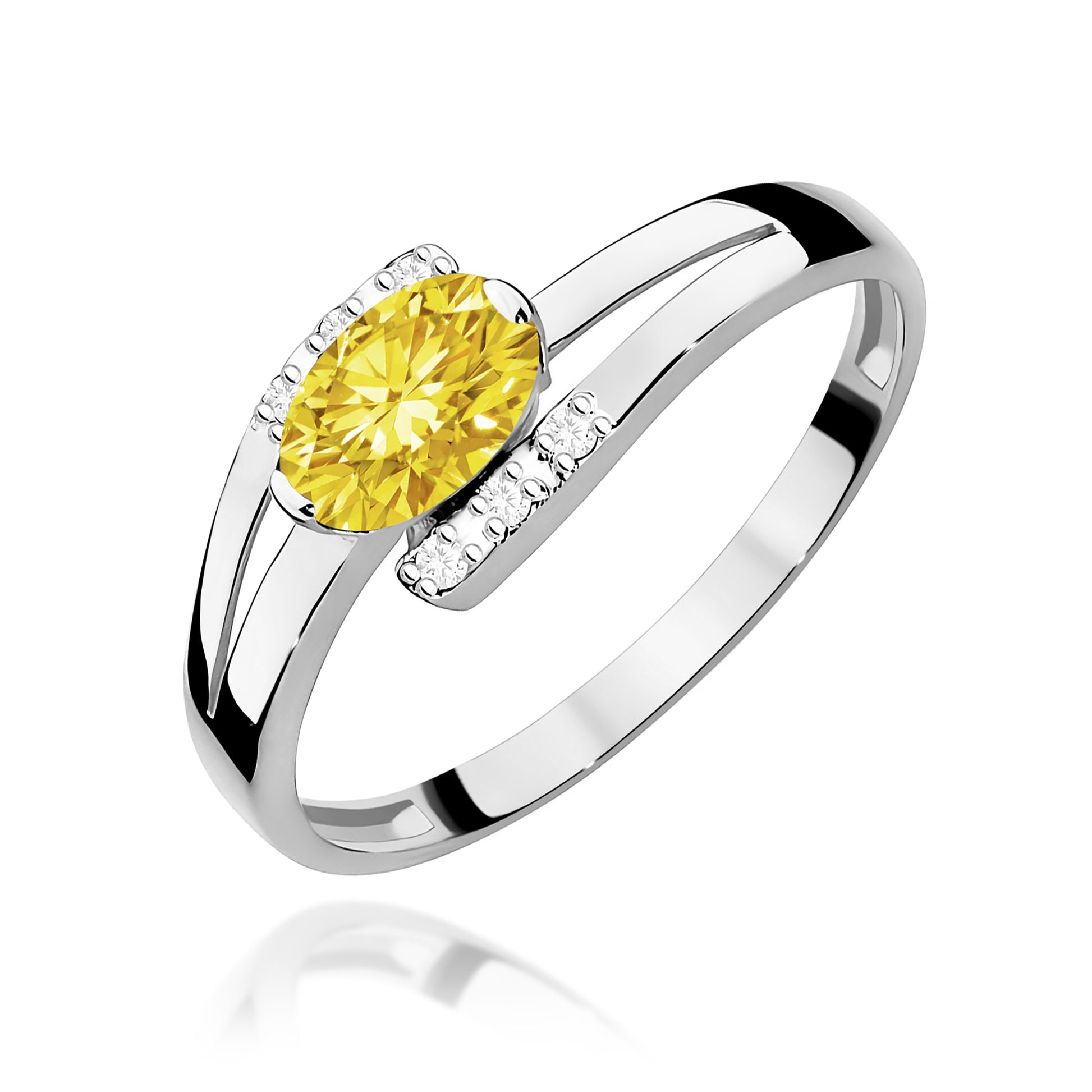 Inel Aur 9K cu Diamante de Laborator 0.55 ct