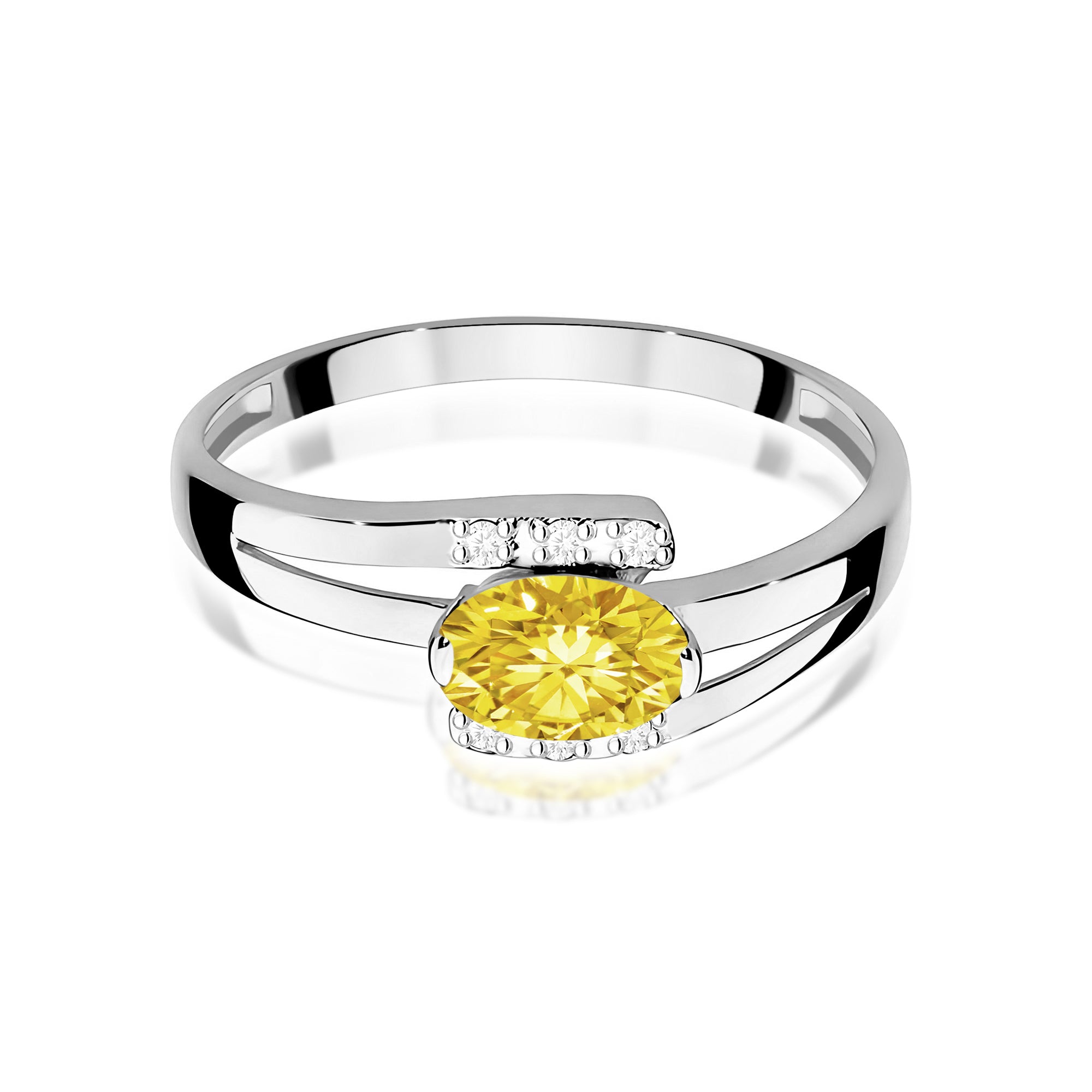 Inel Aur 9K cu Diamante de Laborator 0.55 ct