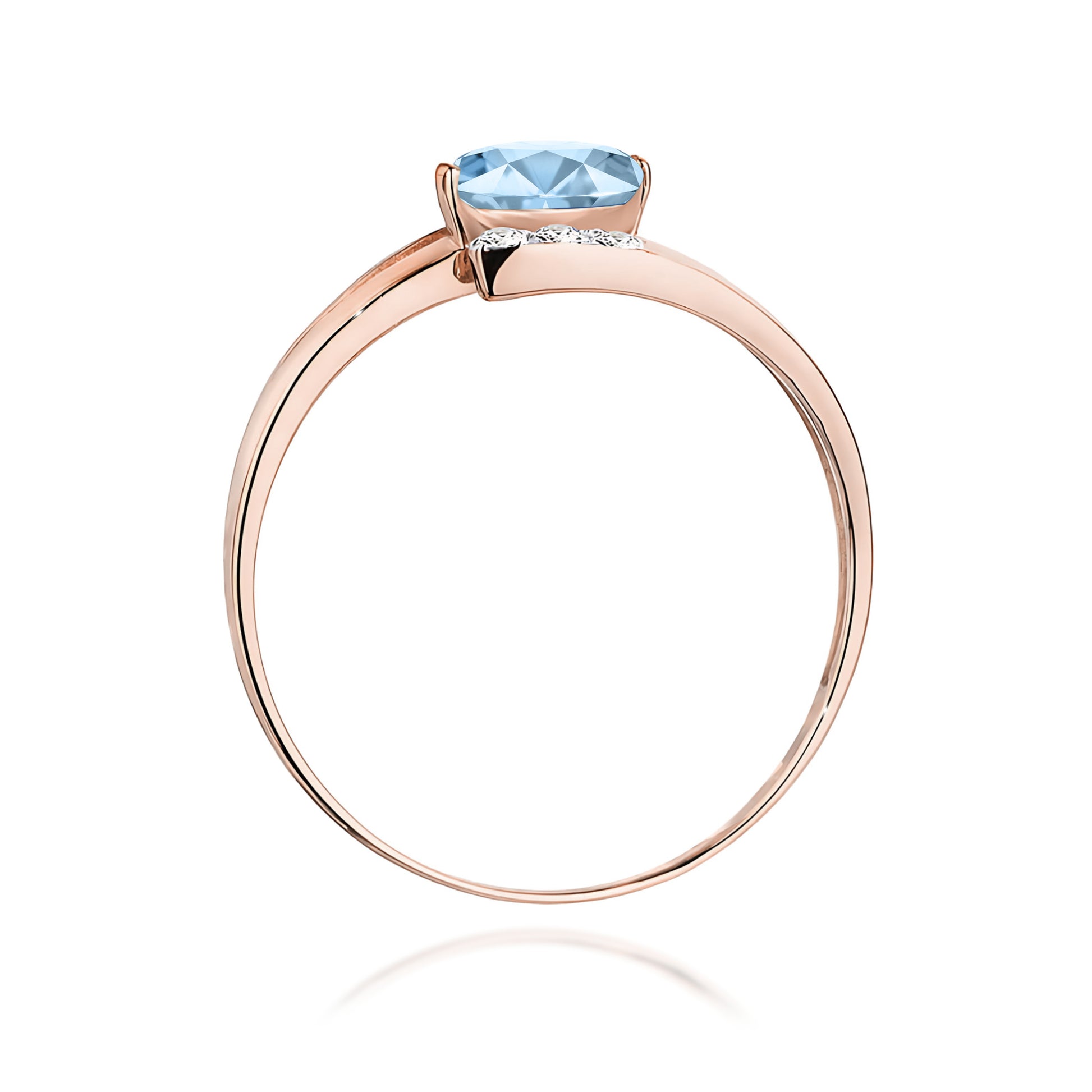 Inel Aur 14K cu Diamante de Laborator 0.55 ct