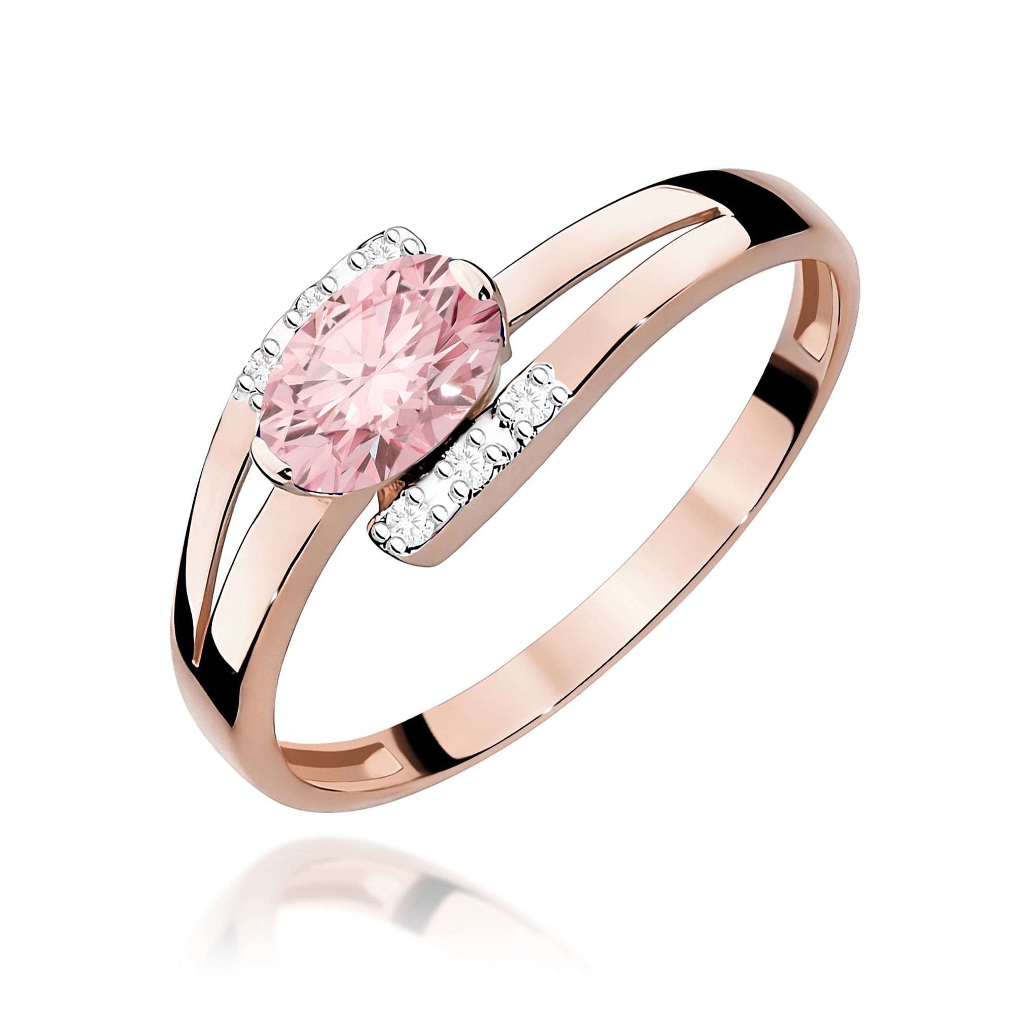 Inel Aur 14K cu Diamante de Laborator 0.55 ct