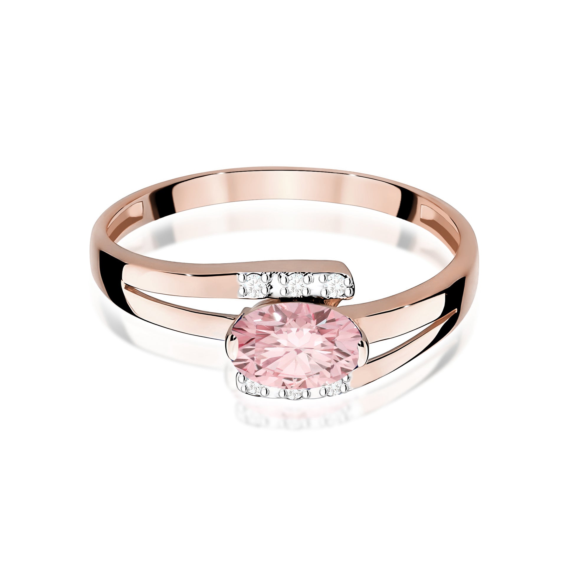 Inel Aur 14K cu Diamante de Laborator 0.55 ct