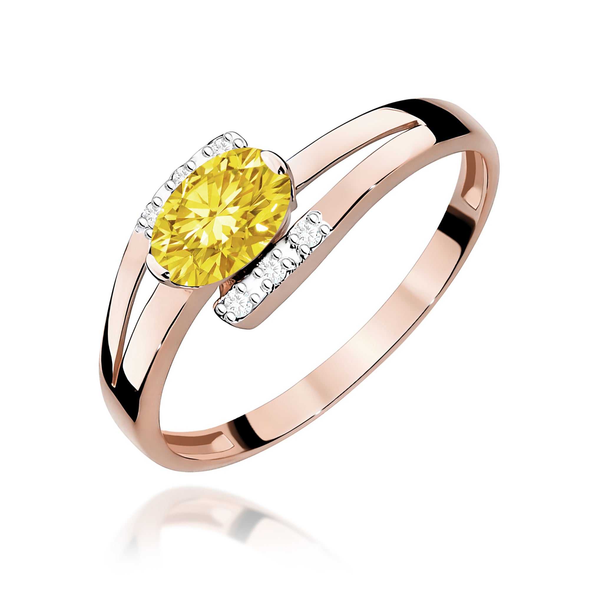 Inel Aur 14K cu Diamante de Laborator 0.55 ct