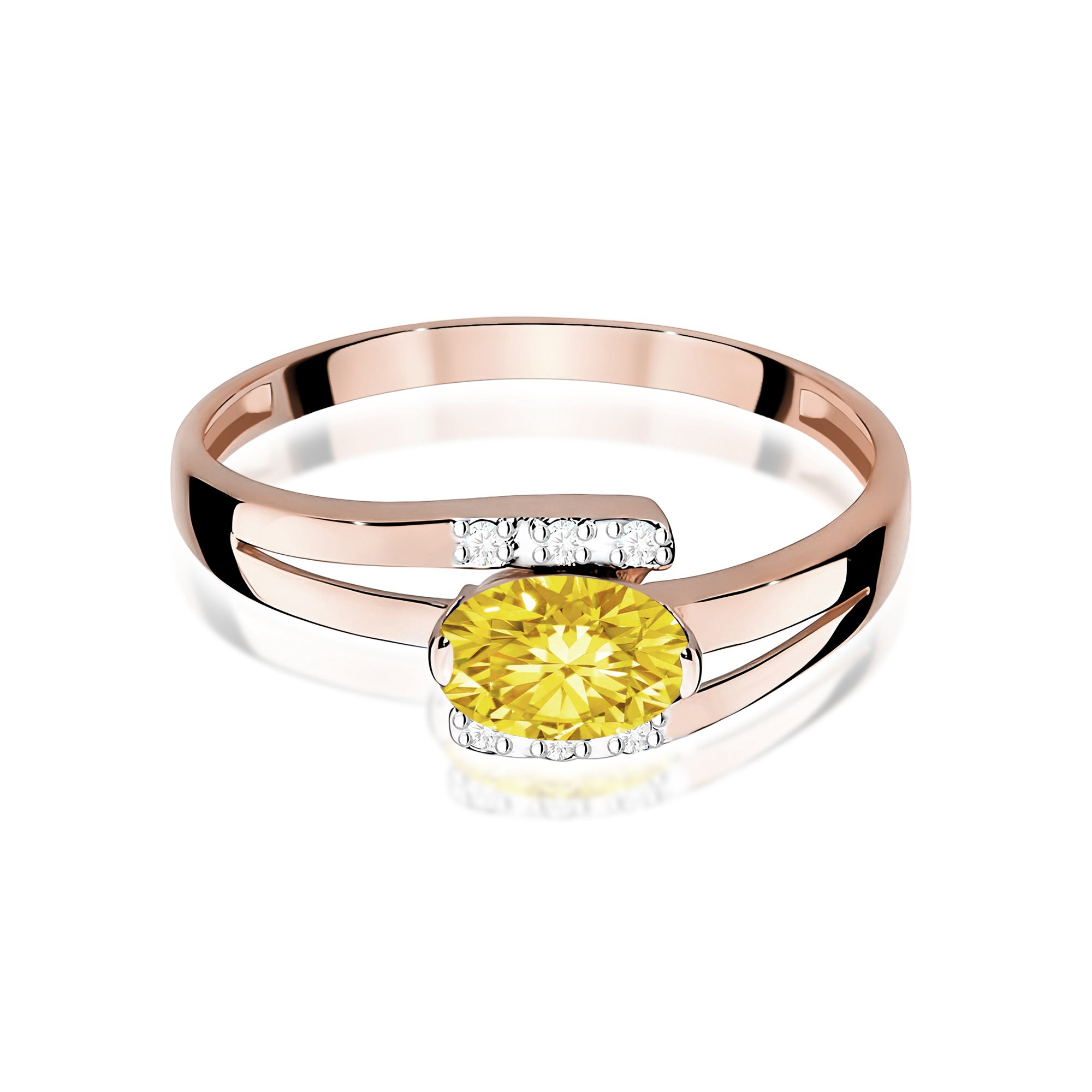Inel Aur 14K cu Diamante de Laborator 0.55 ct