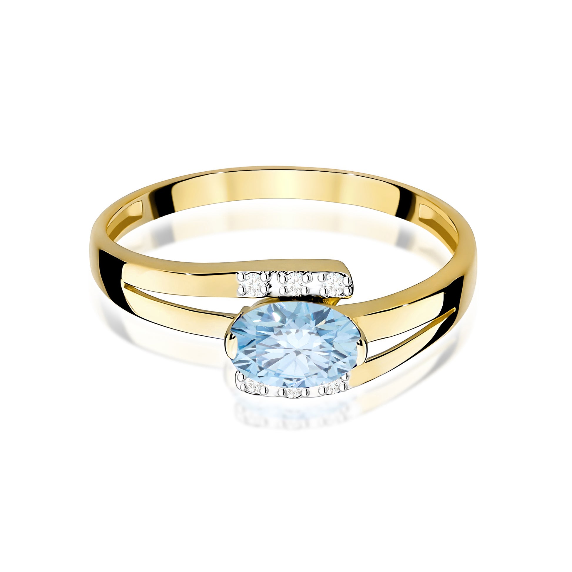 Inel Aur 14K cu Diamante de Laborator 0.55 ct