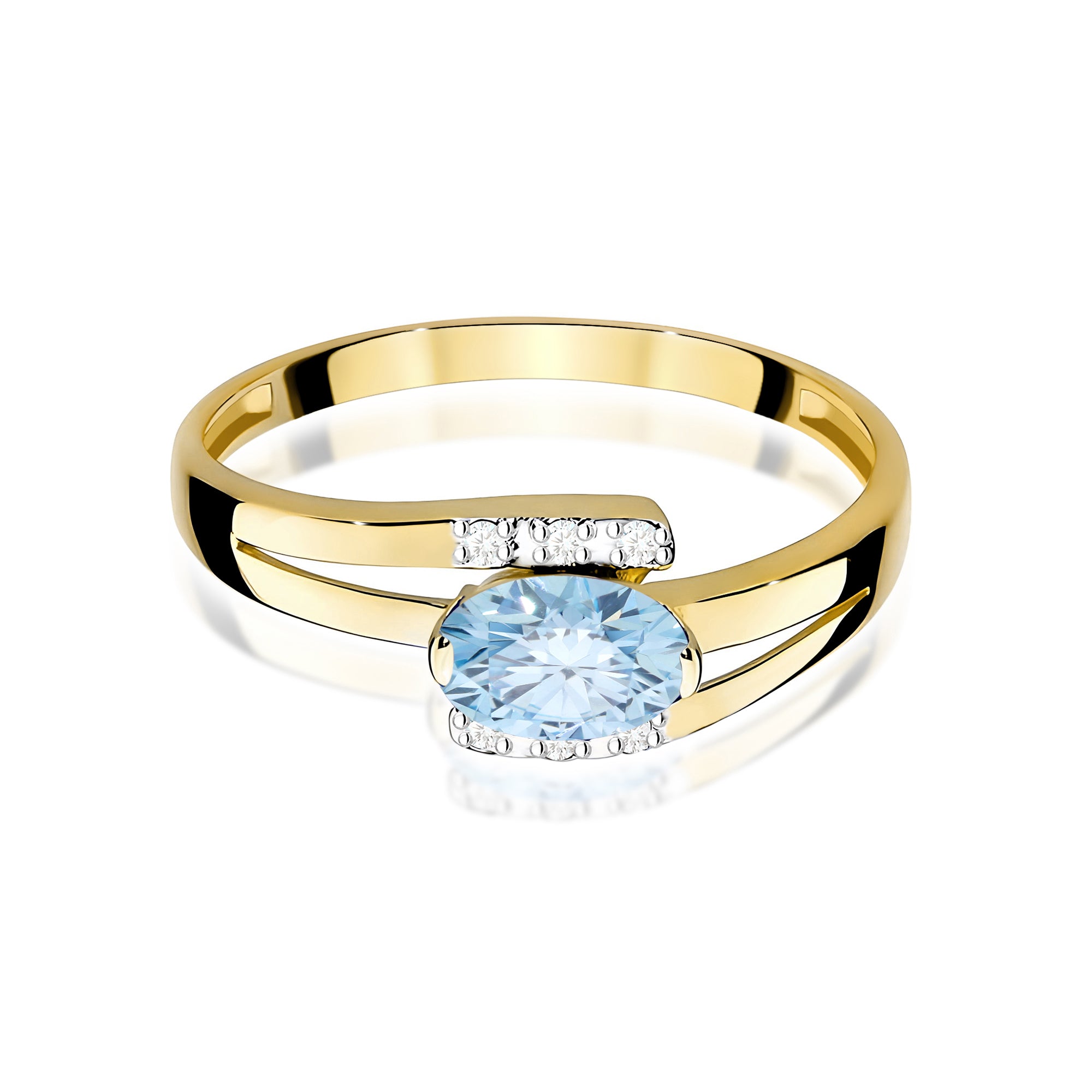 Inel Aur 14K cu Diamante de Laborator 0.55 ct