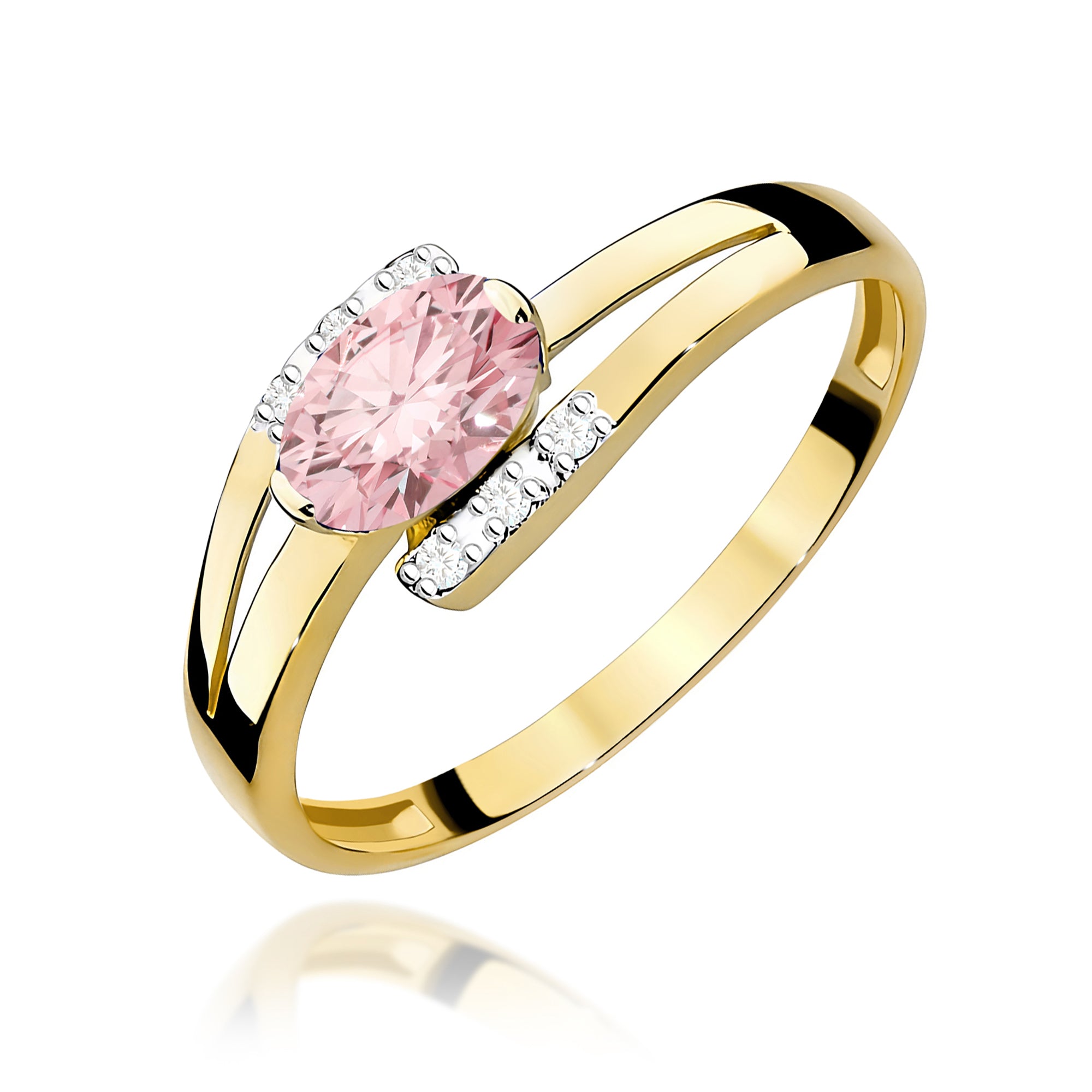 Inel Aur 14K cu Diamante de Laborator 0.55 ct