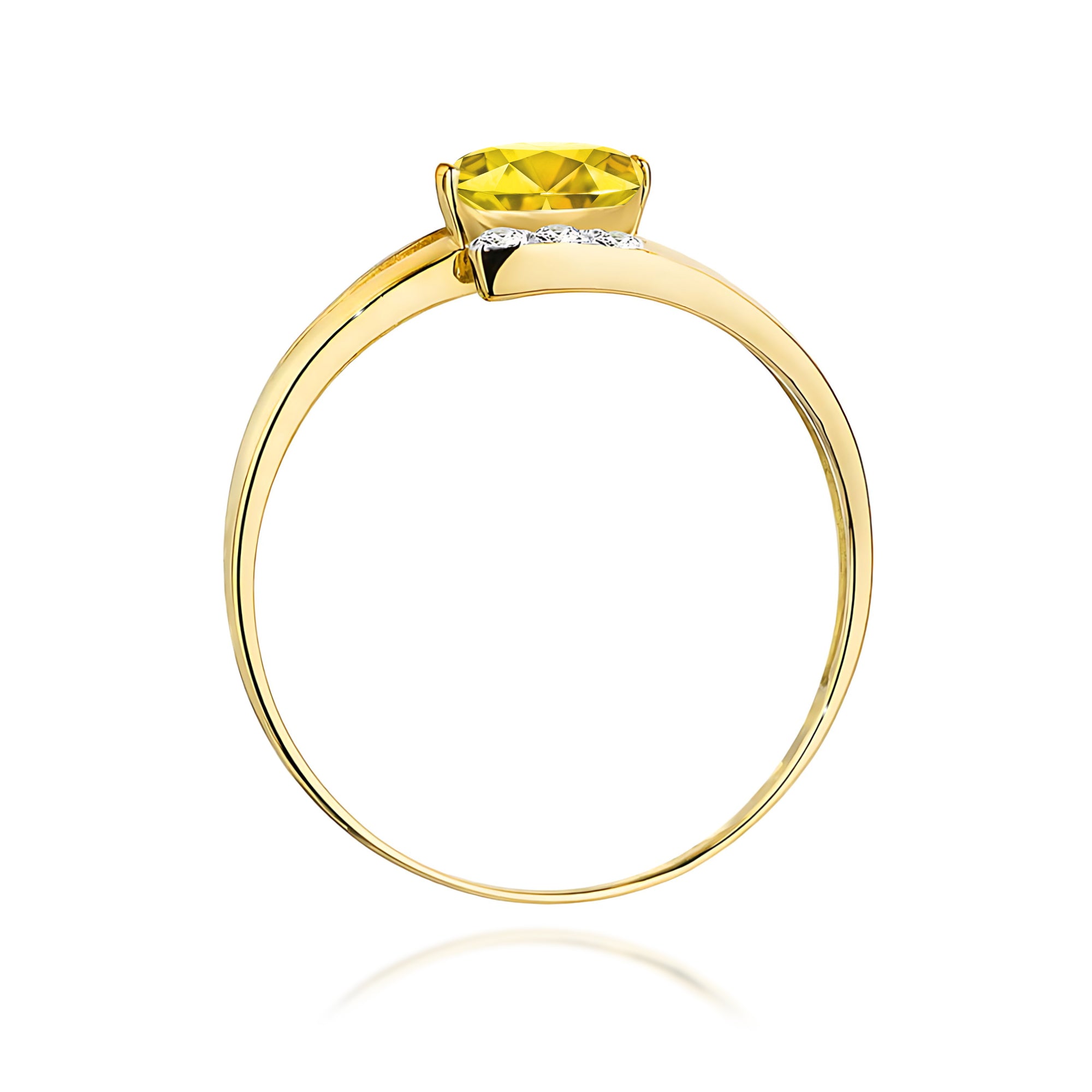 Inel Aur 14K cu Diamante de Laborator 0.55 ct