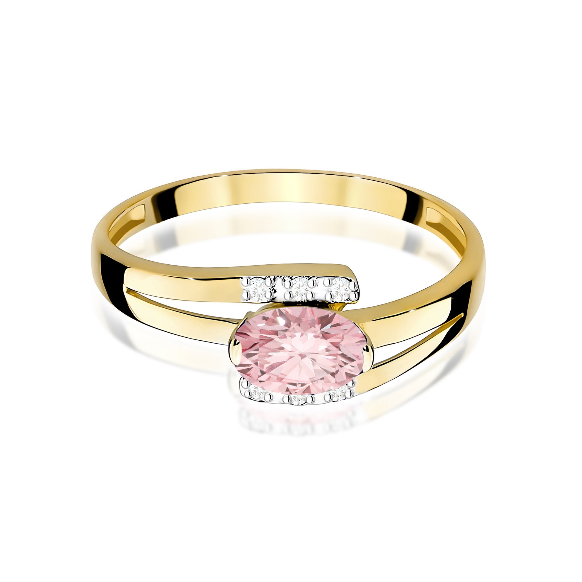 Inel Aur 9K cu Diamante de Laborator 0.55 ct