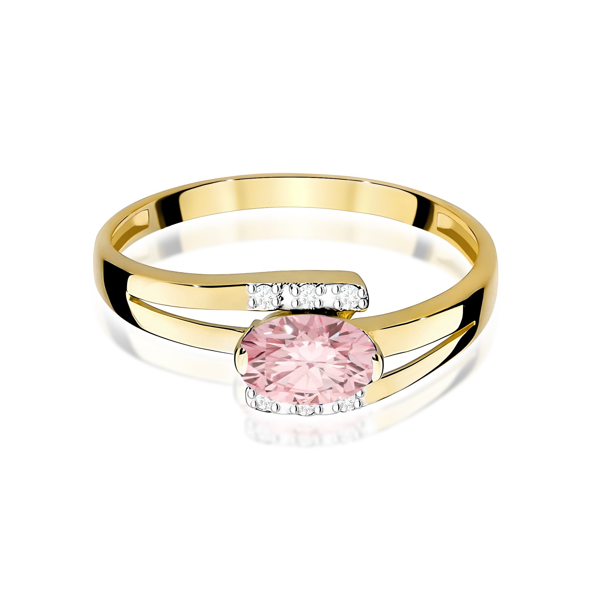 Inel Aur 9K cu Diamante de Laborator 0.55 ct