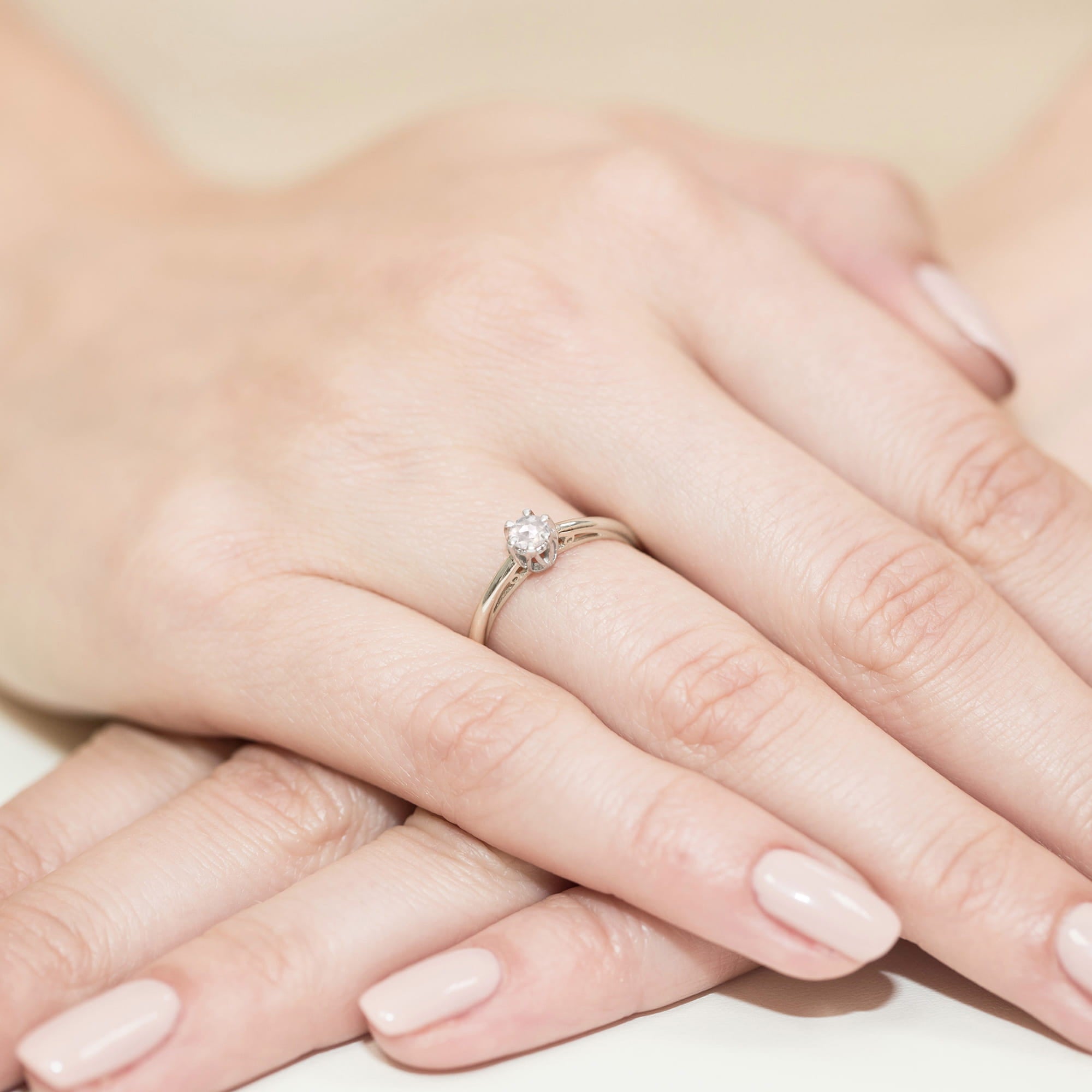 Inel Aur 14K Diamant Cultivat 0,15ct - Model W0133