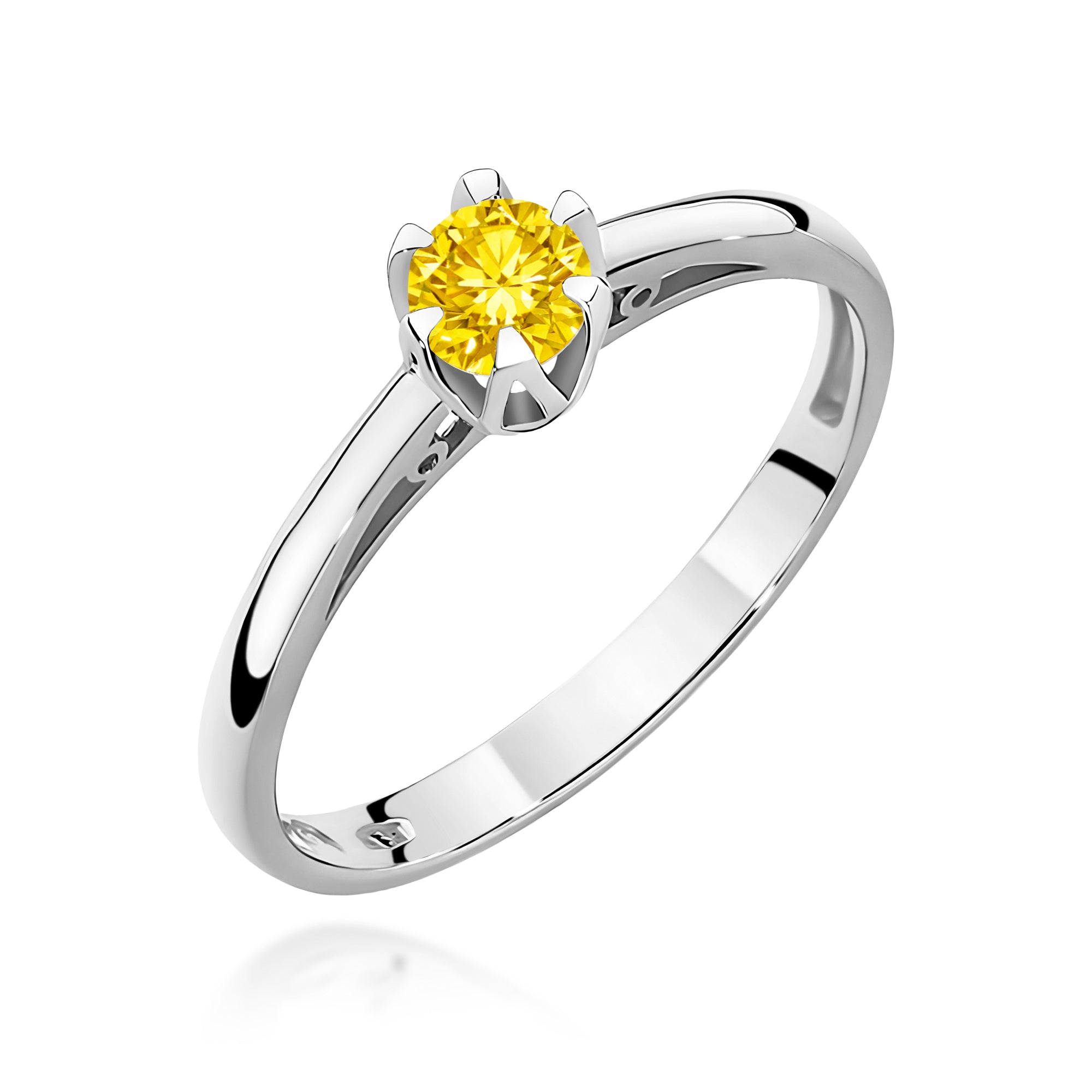 Inel Aur 14K cu Diamant Natural 0.15 ct