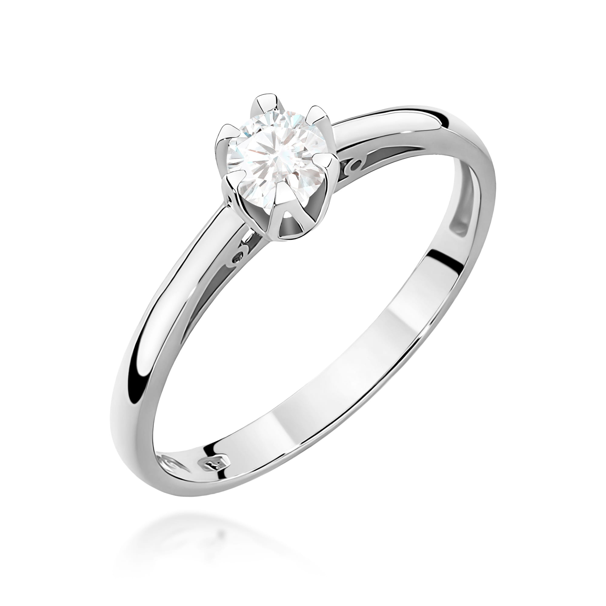 Inel Aur 9K cu Diamant Natural 0.15 ct