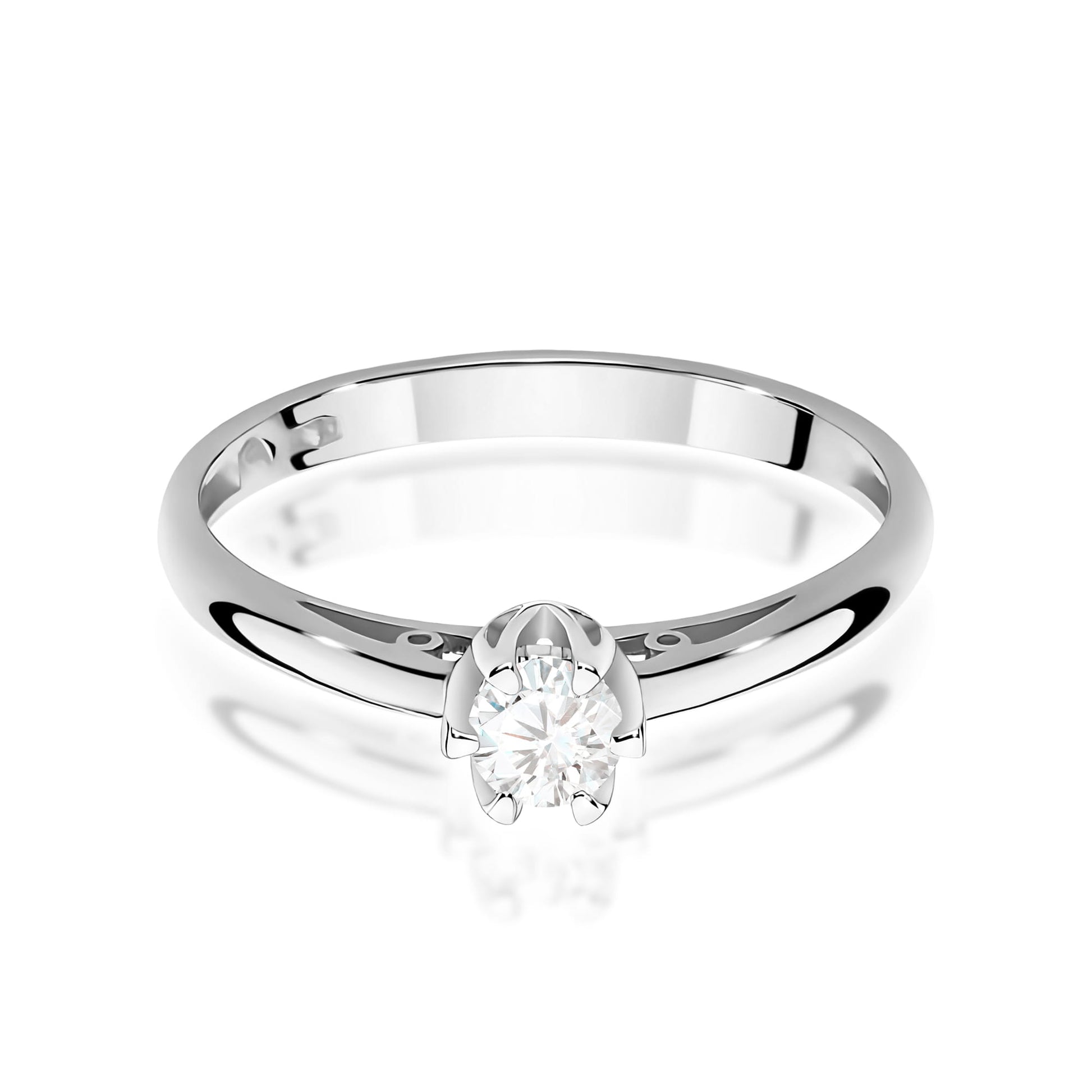 Inel Aur 9K cu Diamant Natural 0.15 ct