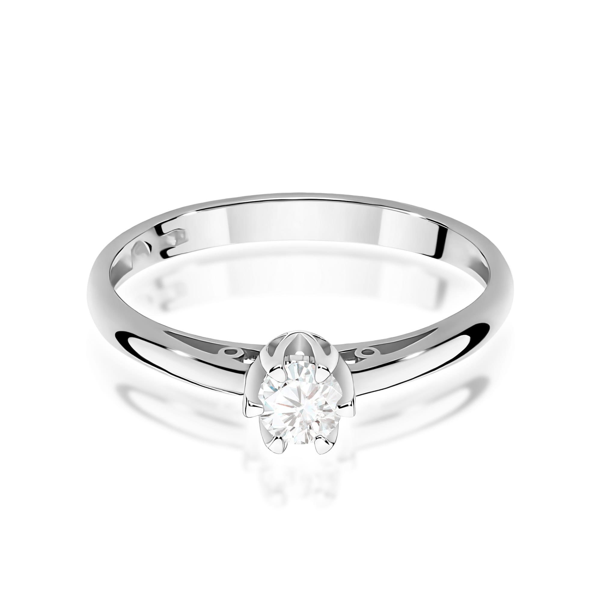 Inel Aur 9K cu Diamant Natural 0.15 ct