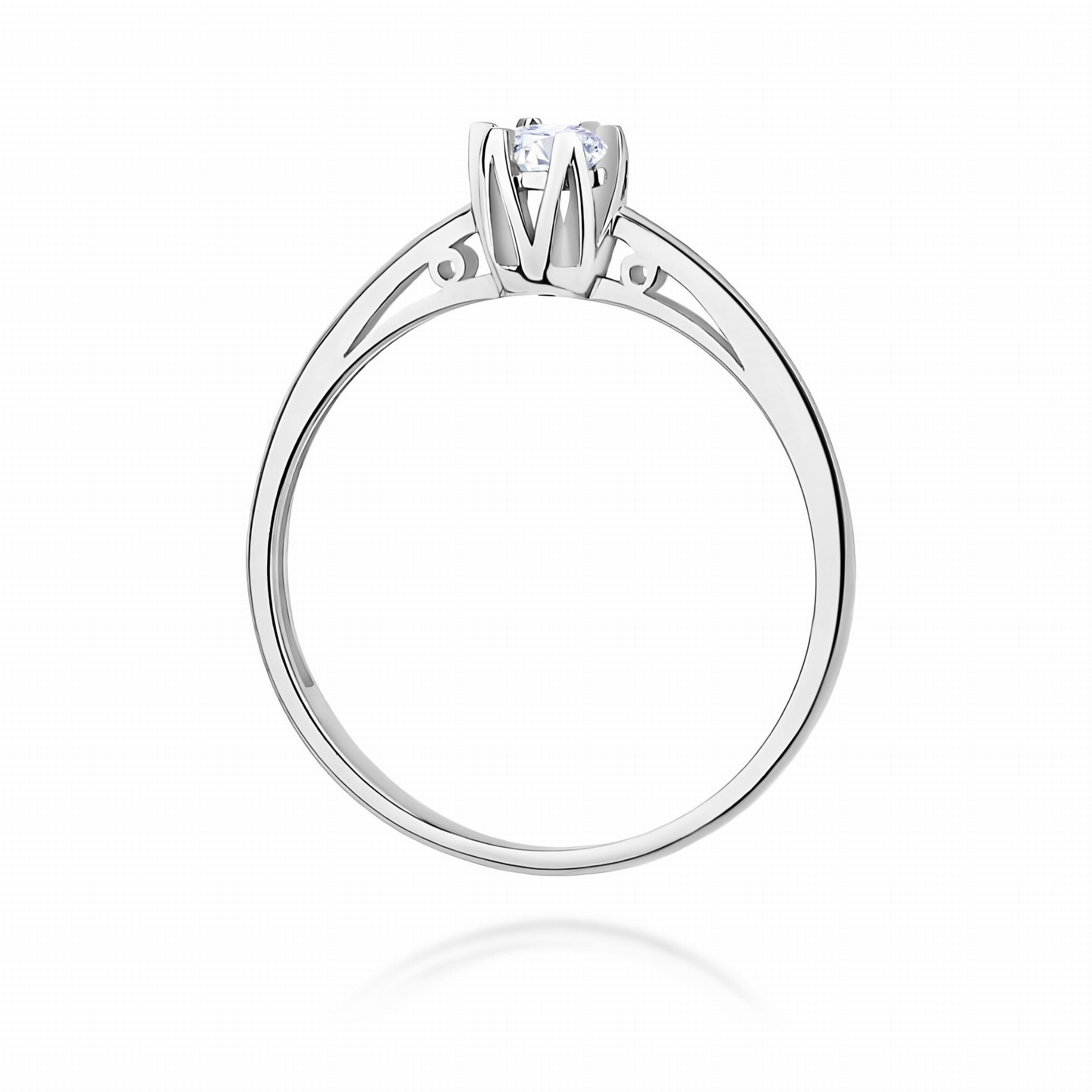 Inel Aur 9K cu Diamant Natural 0.15 ct