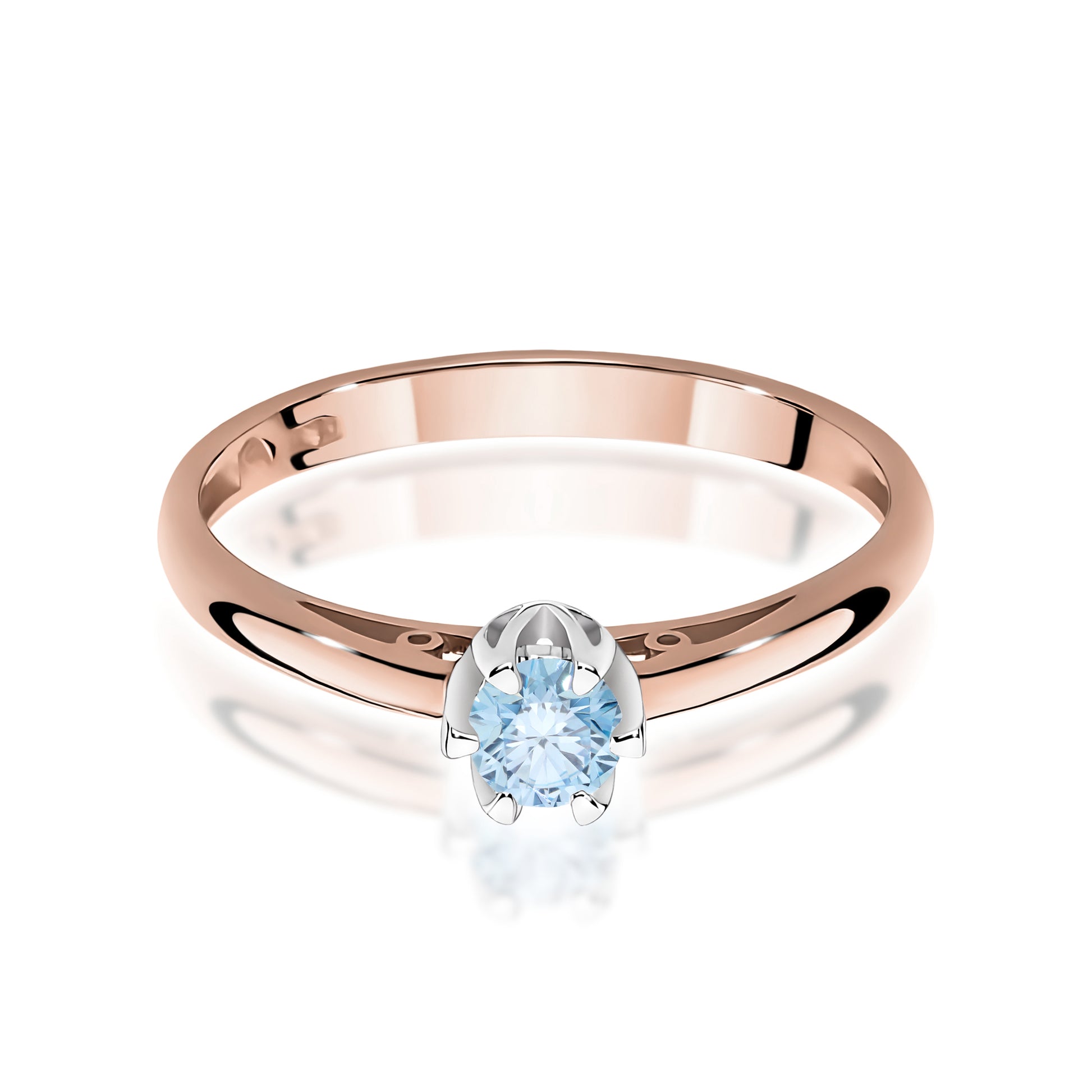 Inel Aur 14K cu Diamant Natural 0.15 ct