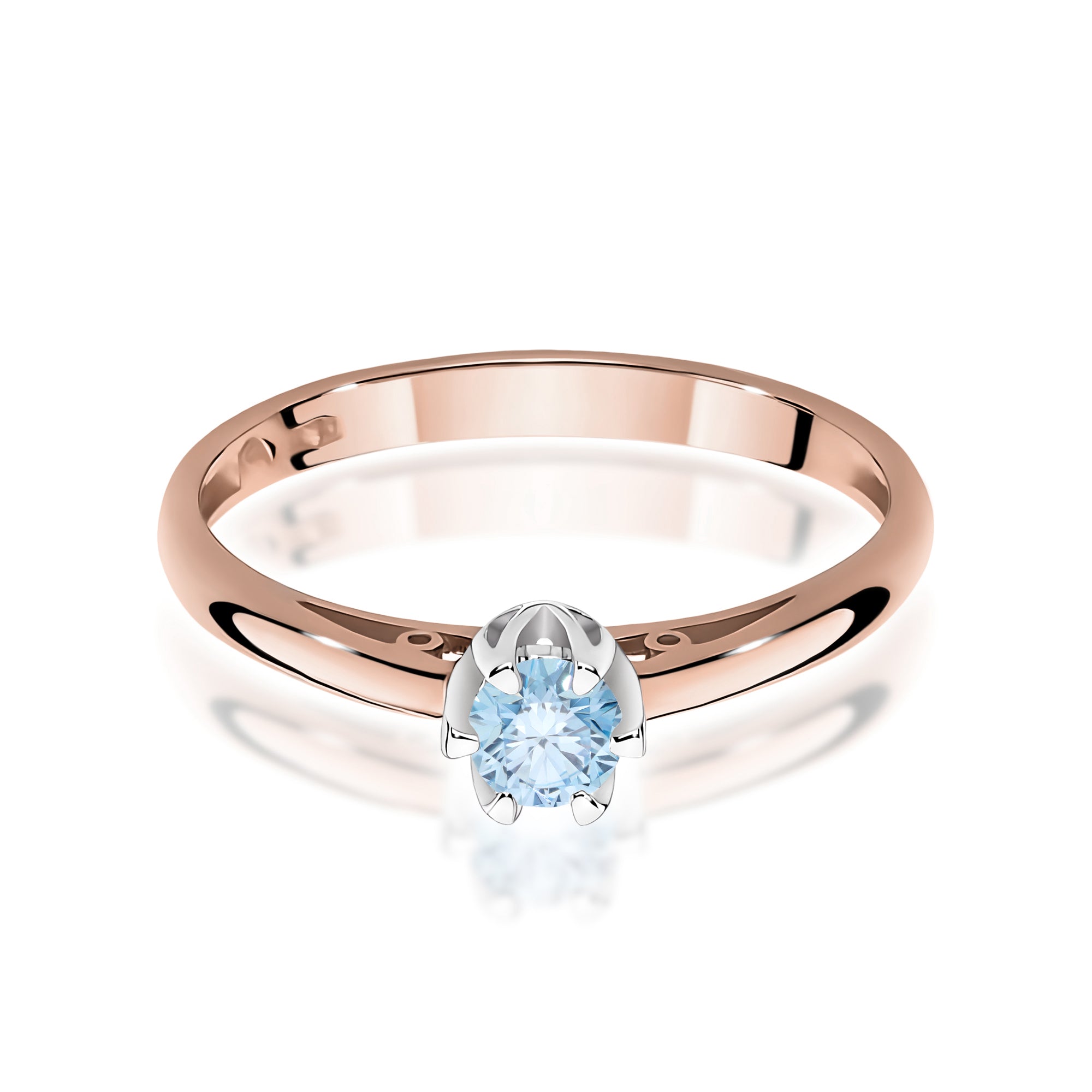 Inel Aur 14K cu Diamant Natural 0.15 ct