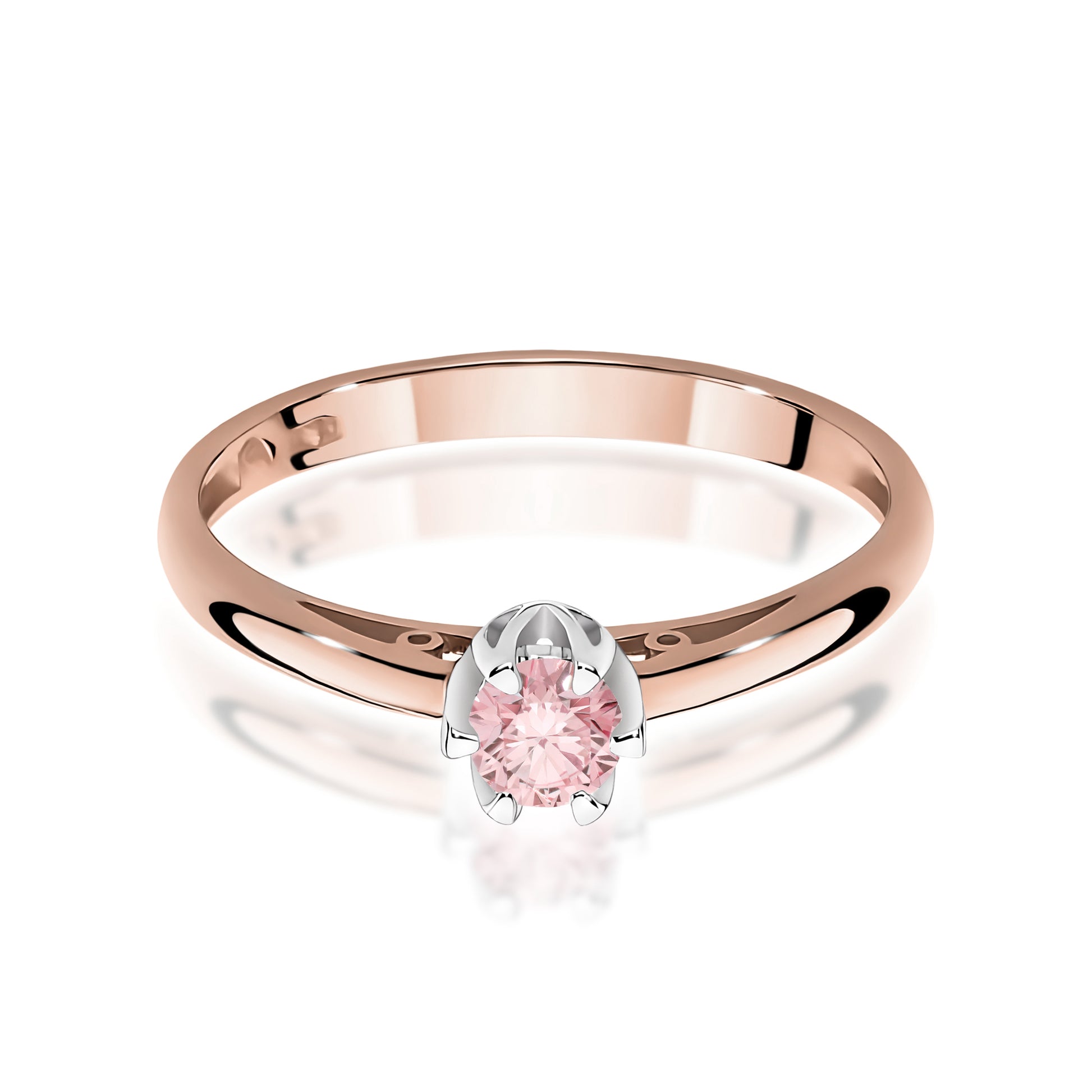 Inel Aur 14K cu Diamant Natural 0.15 ct