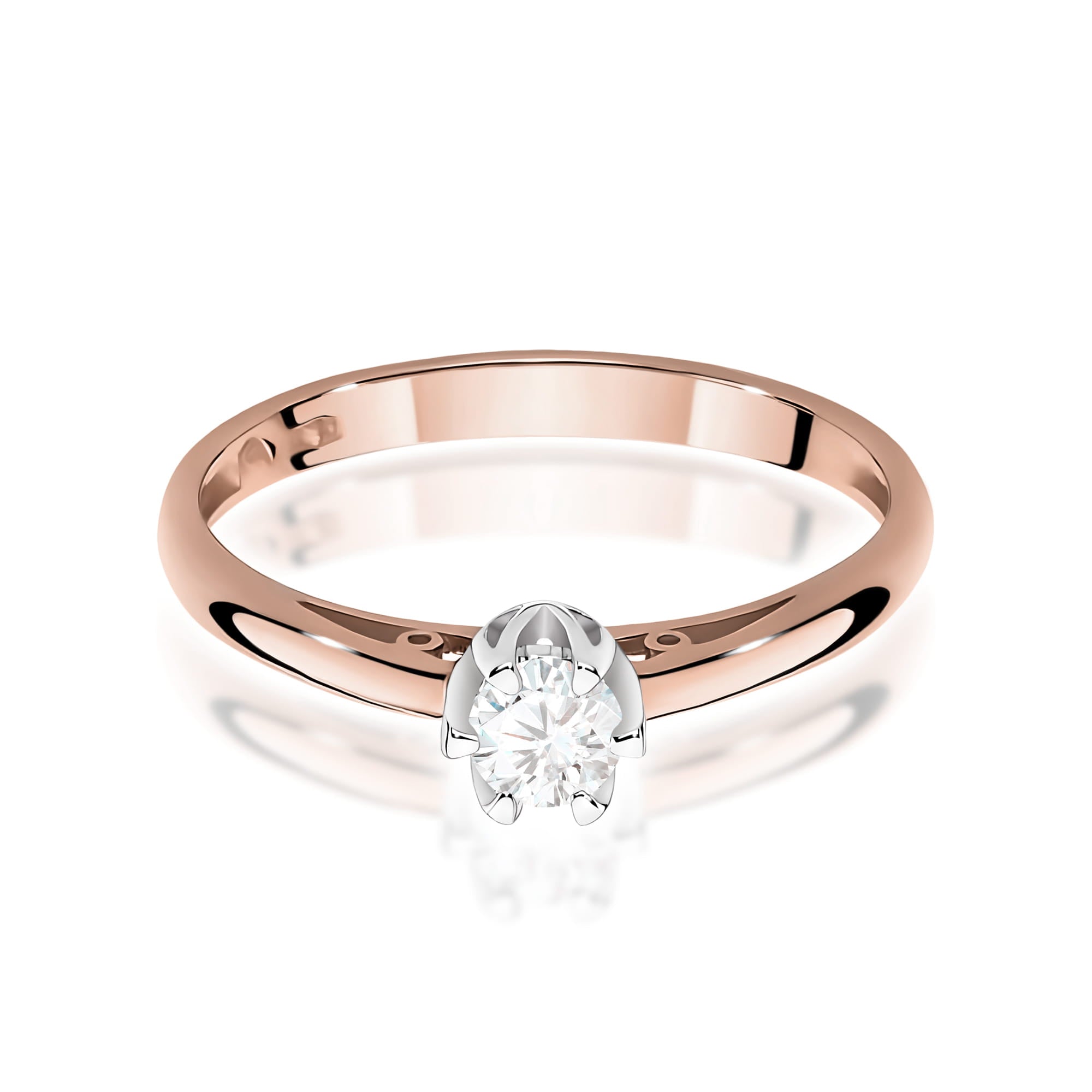 Inel Aur 14K Diamant Cultivat 0,15ct - Model W0133