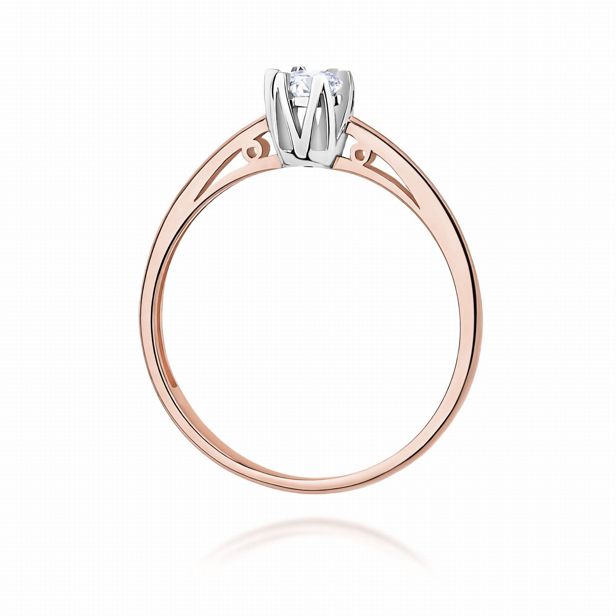 Inel Aur 14K Diamant Cultivat 0,15ct - Model W0133