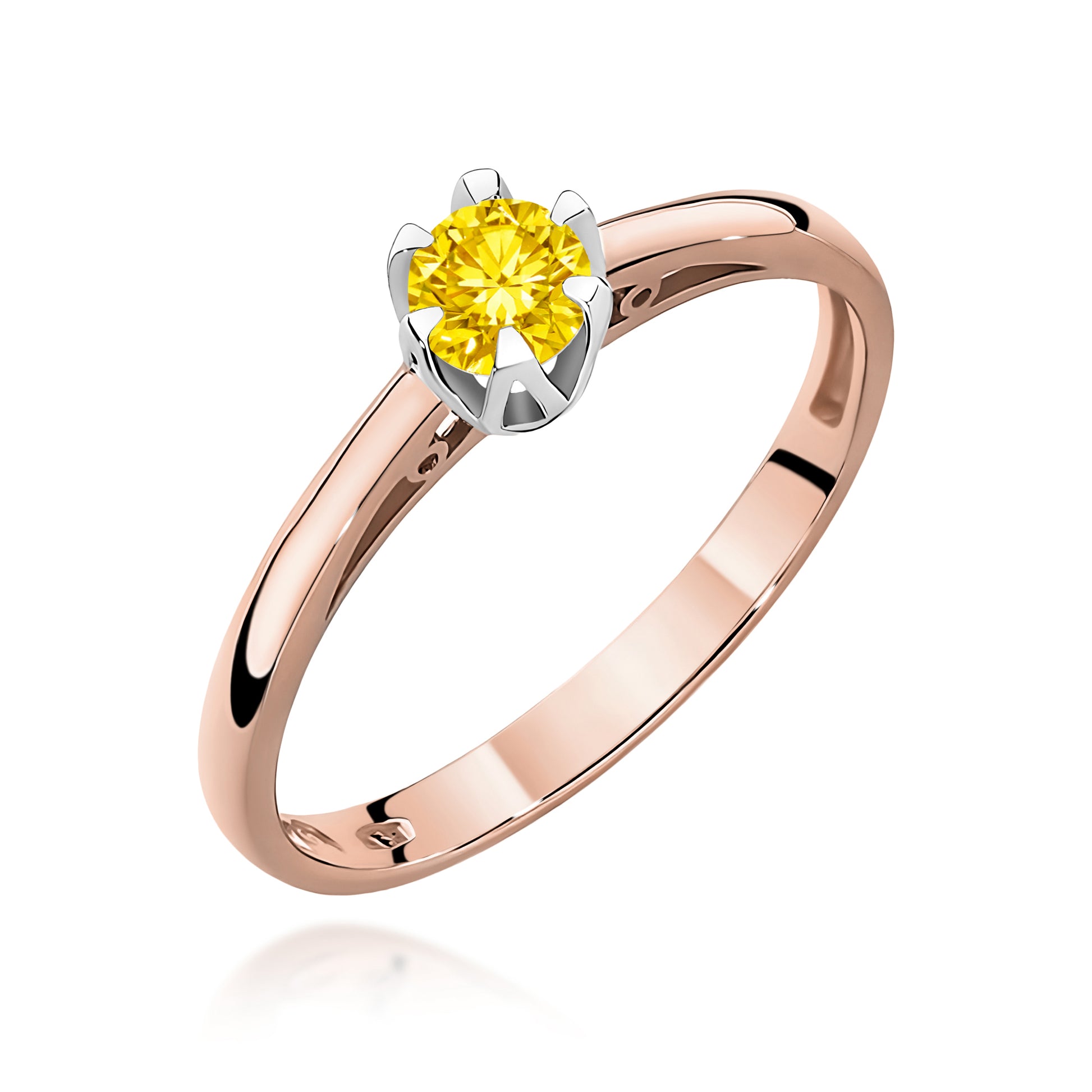 Inel Aur 14K cu Diamant Natural 0.15 ct