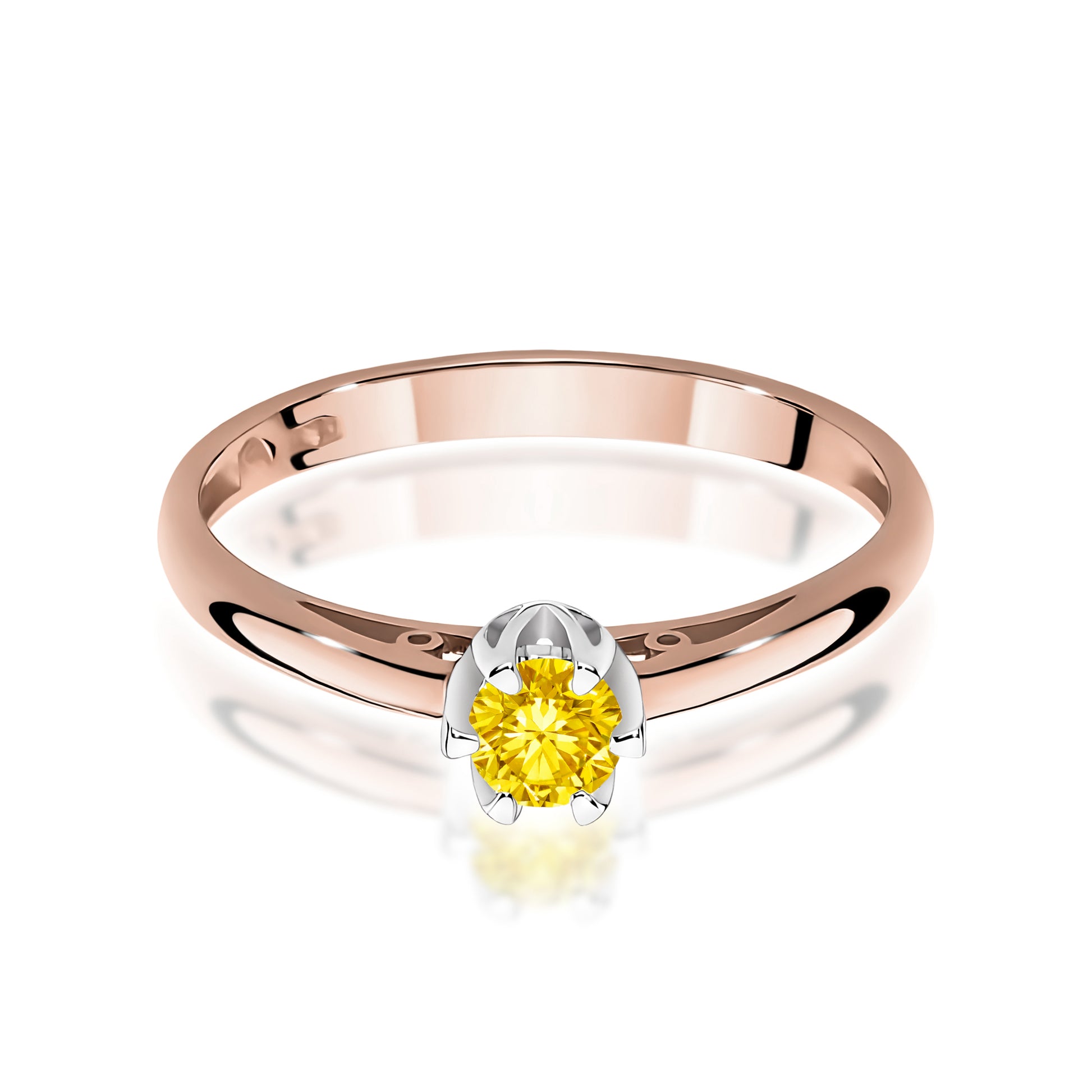Inel Aur 14K cu Diamant Natural 0.15 ct