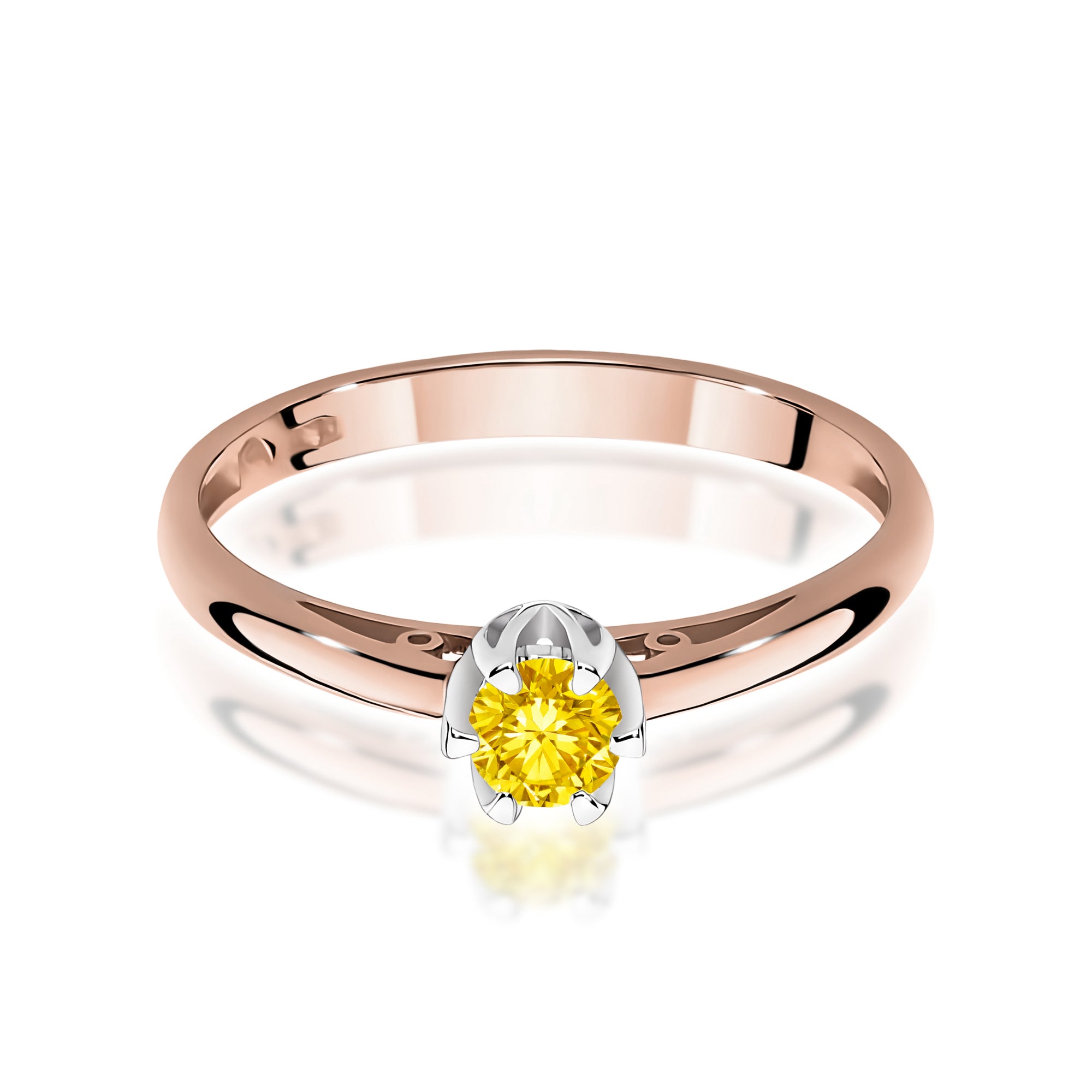 Inel Aur 14K cu Diamant Natural 0.15 ct